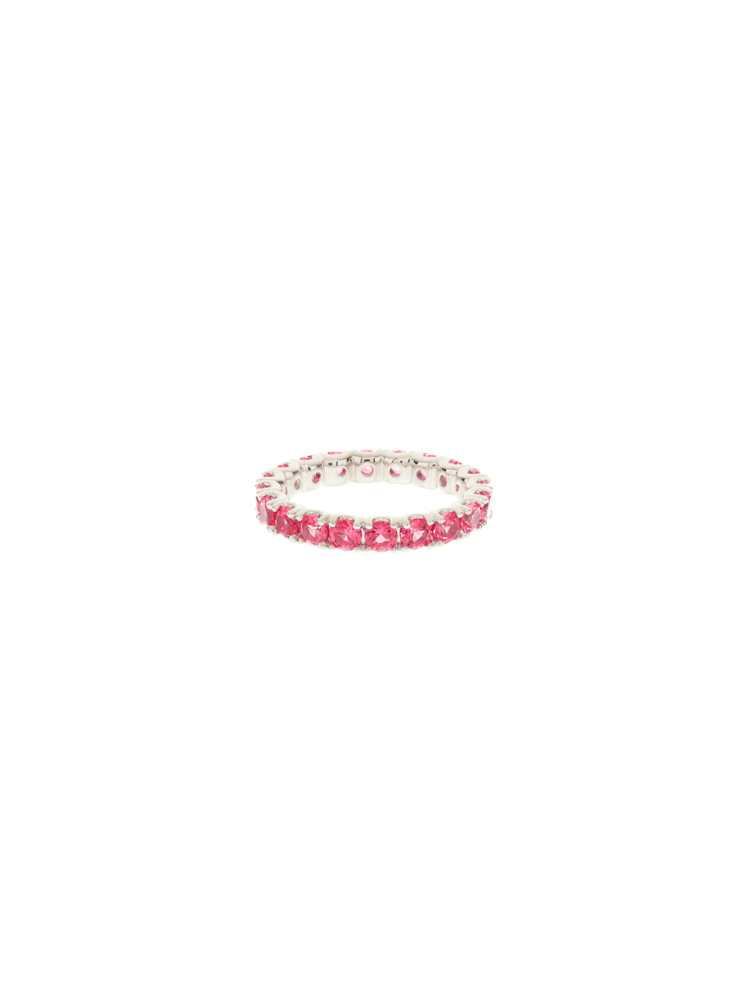 Dorsey - ROUND CUT ETERNITY BAND, LAB RED SAPPHIRE, SILVER