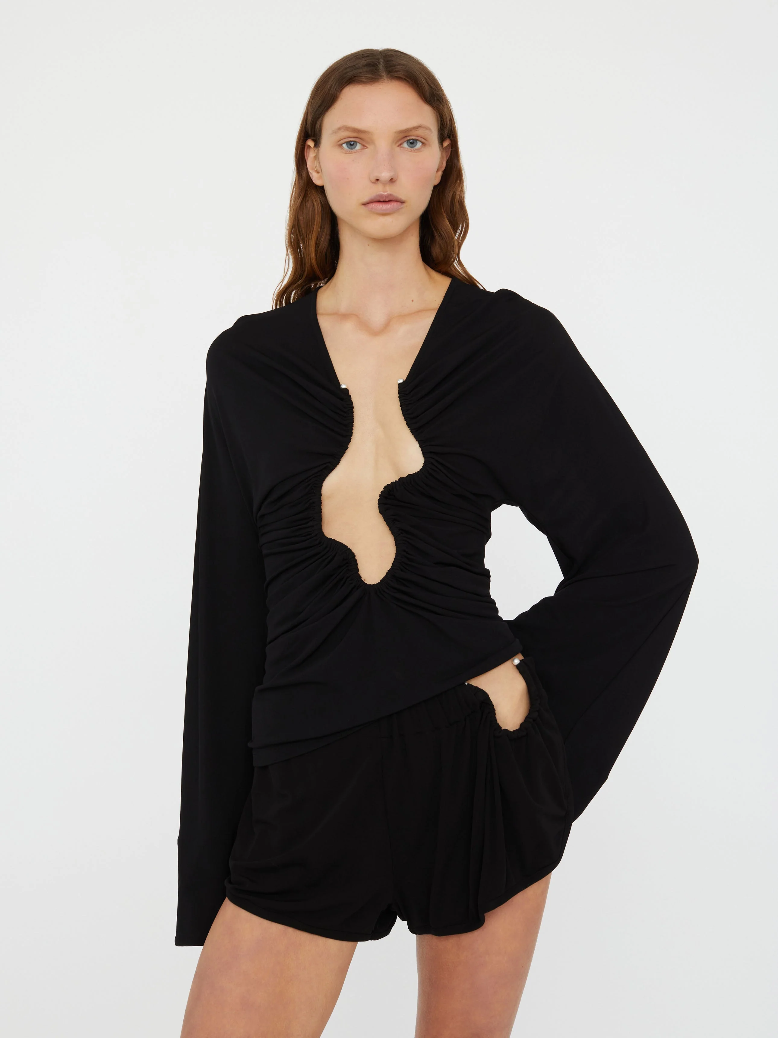 Christopher Esber - Ruched Crescent Jersey Boxer Short - Image 2