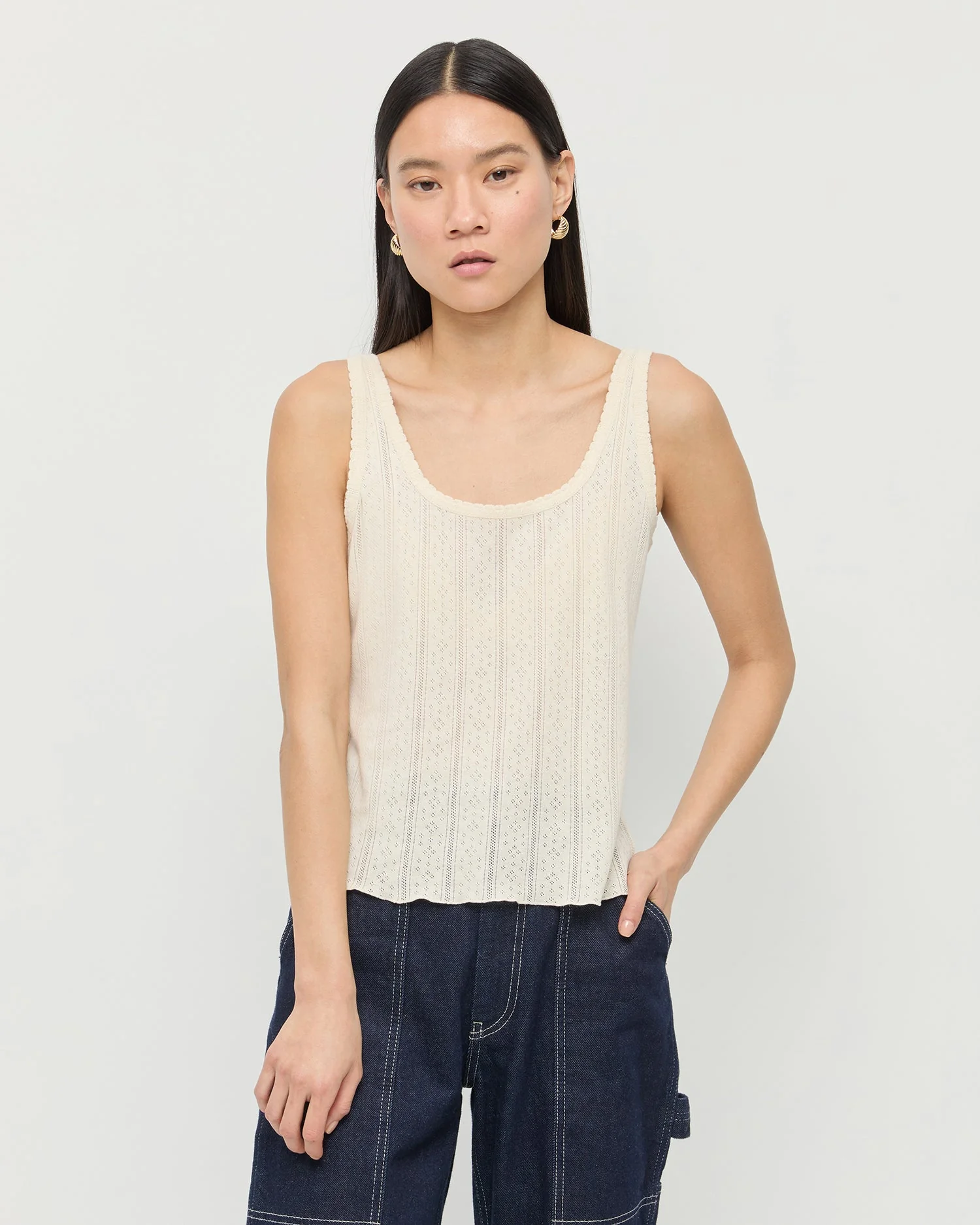 Loeffler Randall - Rylee Pointelle Tank Top