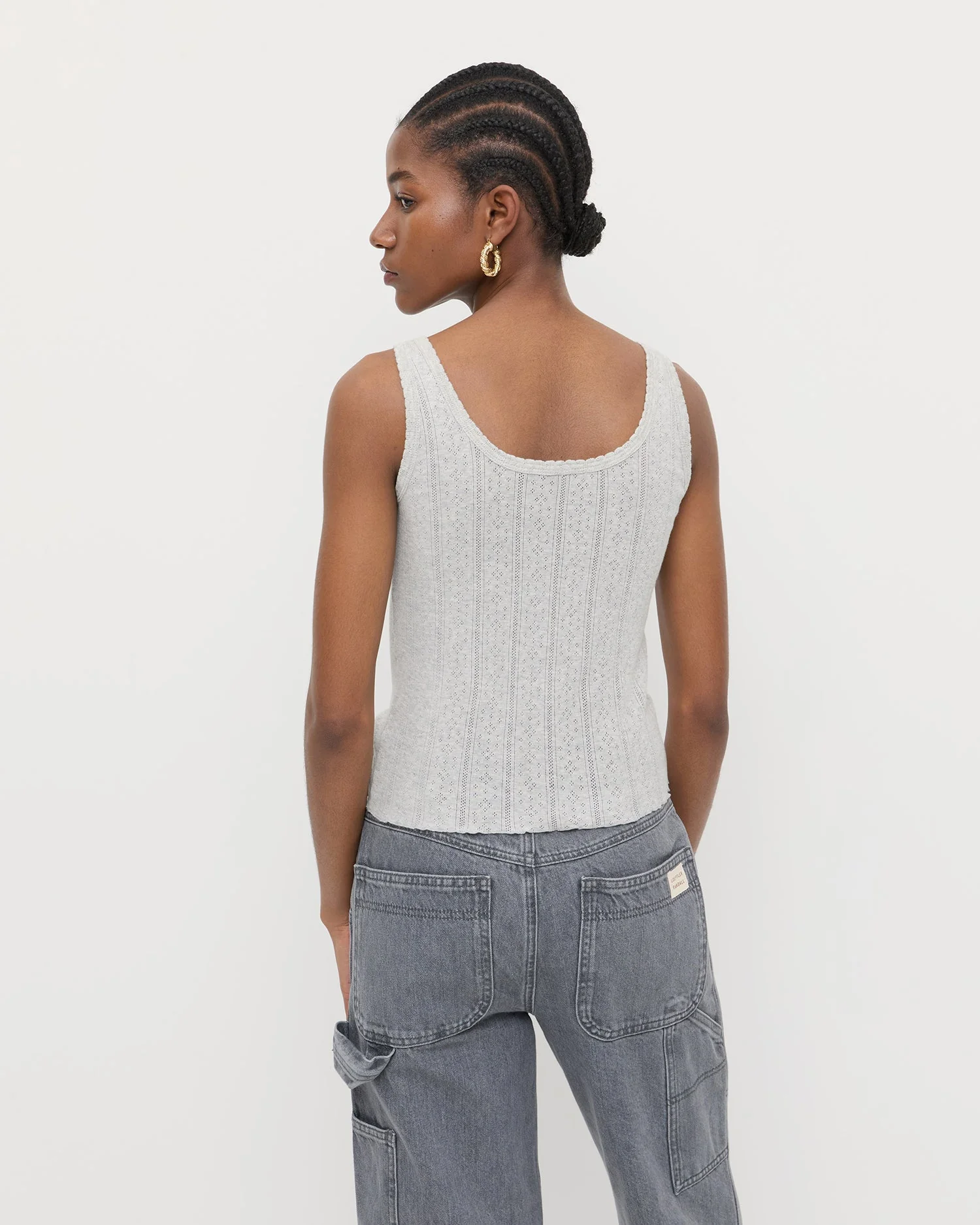 Loeffler Randall - Rylee Pointelle Tank Top - Image 3