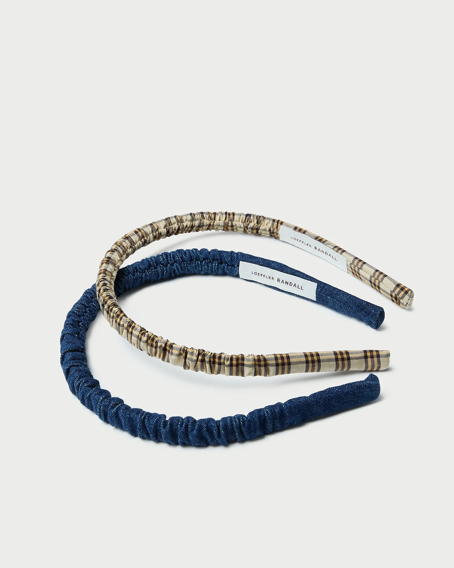 Loeffler Randall - Sabine Denim/Butter Plaid Headband Set - Image 2