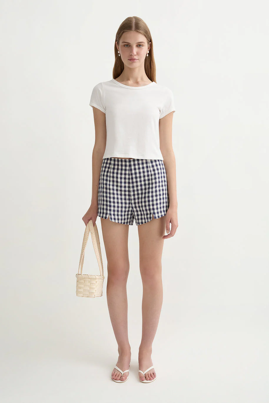 Posse - SADIE SHORT - NAVY GINGHAM - Image 6