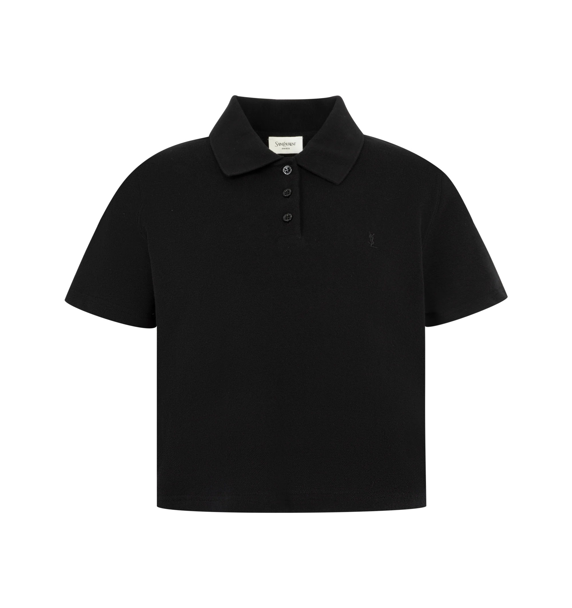 Saint Laurent - Cropped Polo Shirt