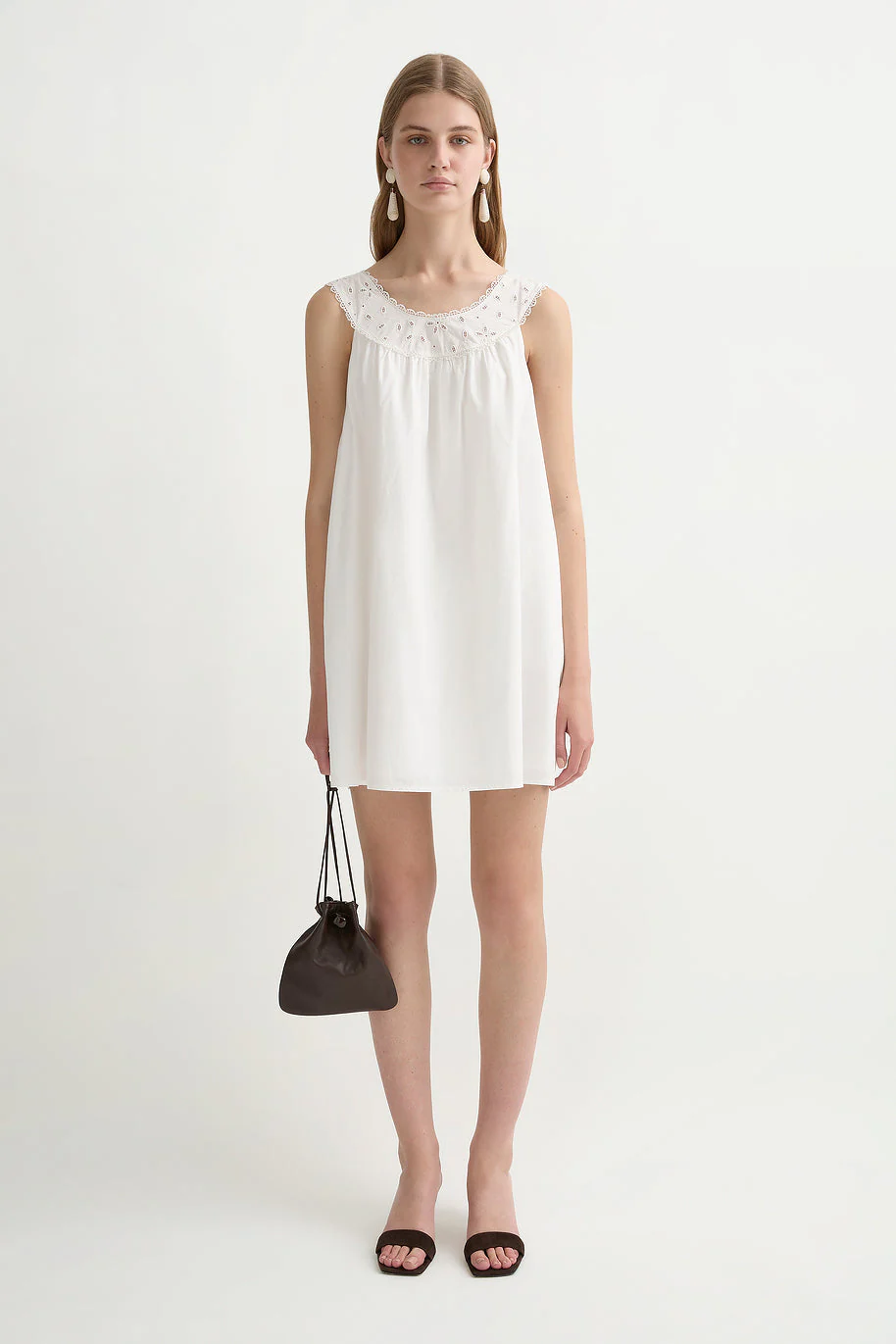 Posse - SALMA MINI DRESS - VINTAGE WHITE