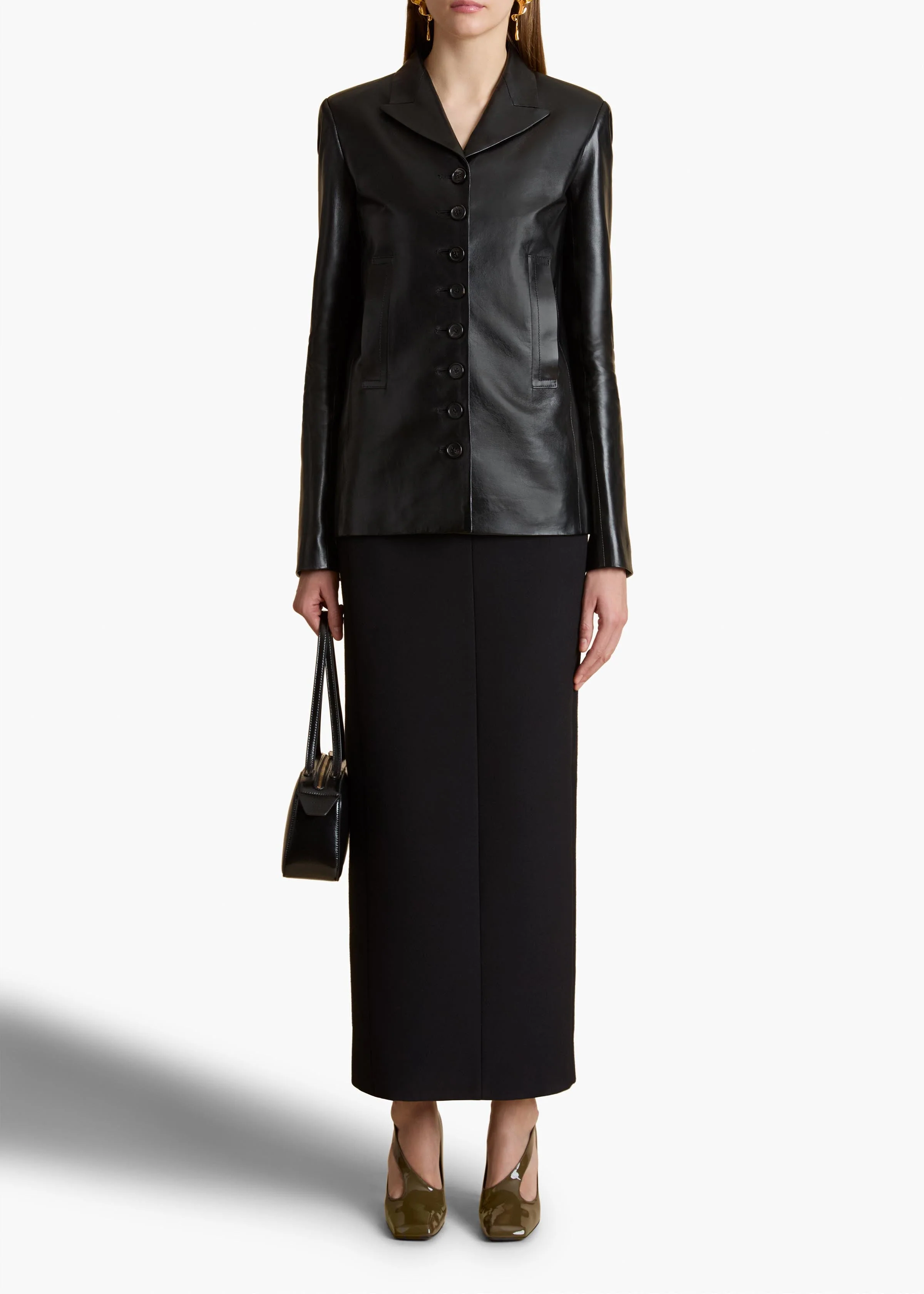 Khaite - Saraphina Jacket in Black Leather - Image 9