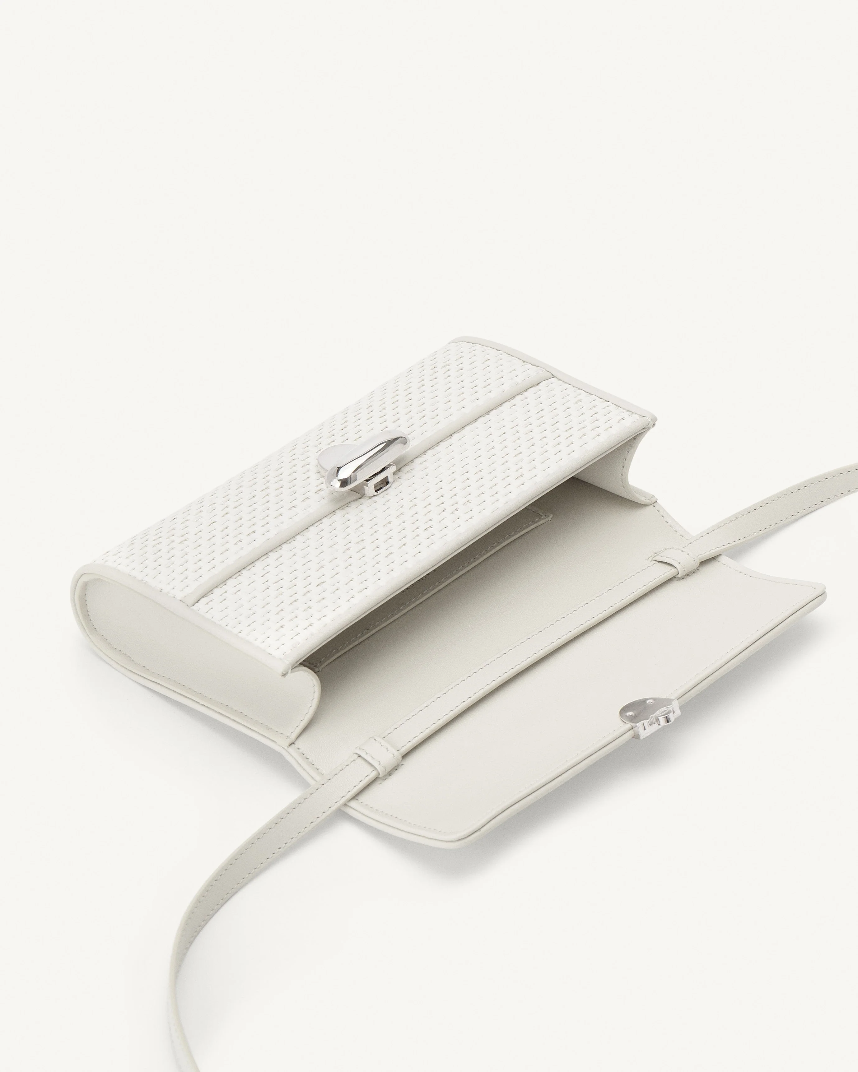 SAVETTE - Symmetry Mini Bag in Ivory Raffia - Image 3