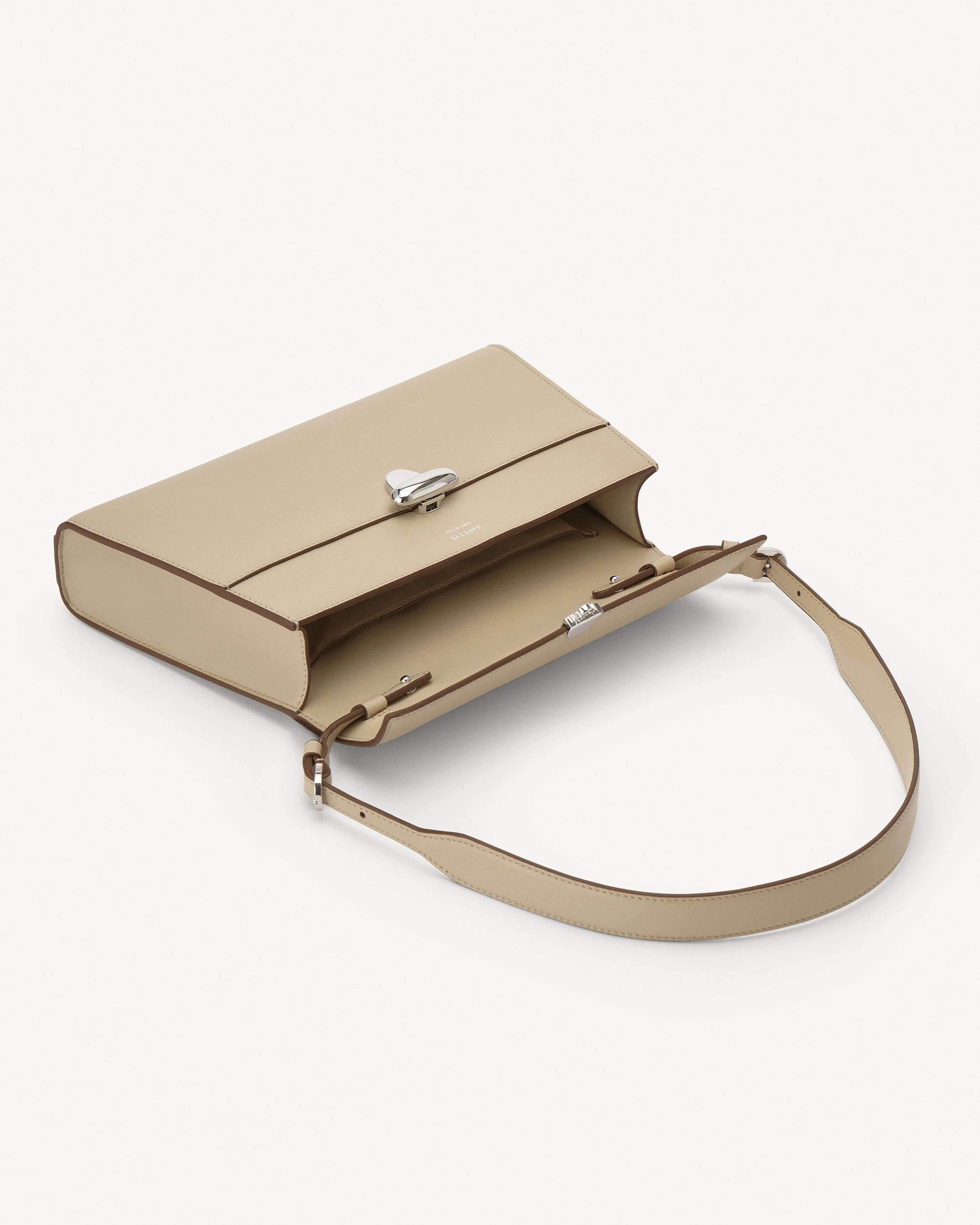 SAVETTE - Symmetry Shoulder Bag in Bone Leather - Image 3