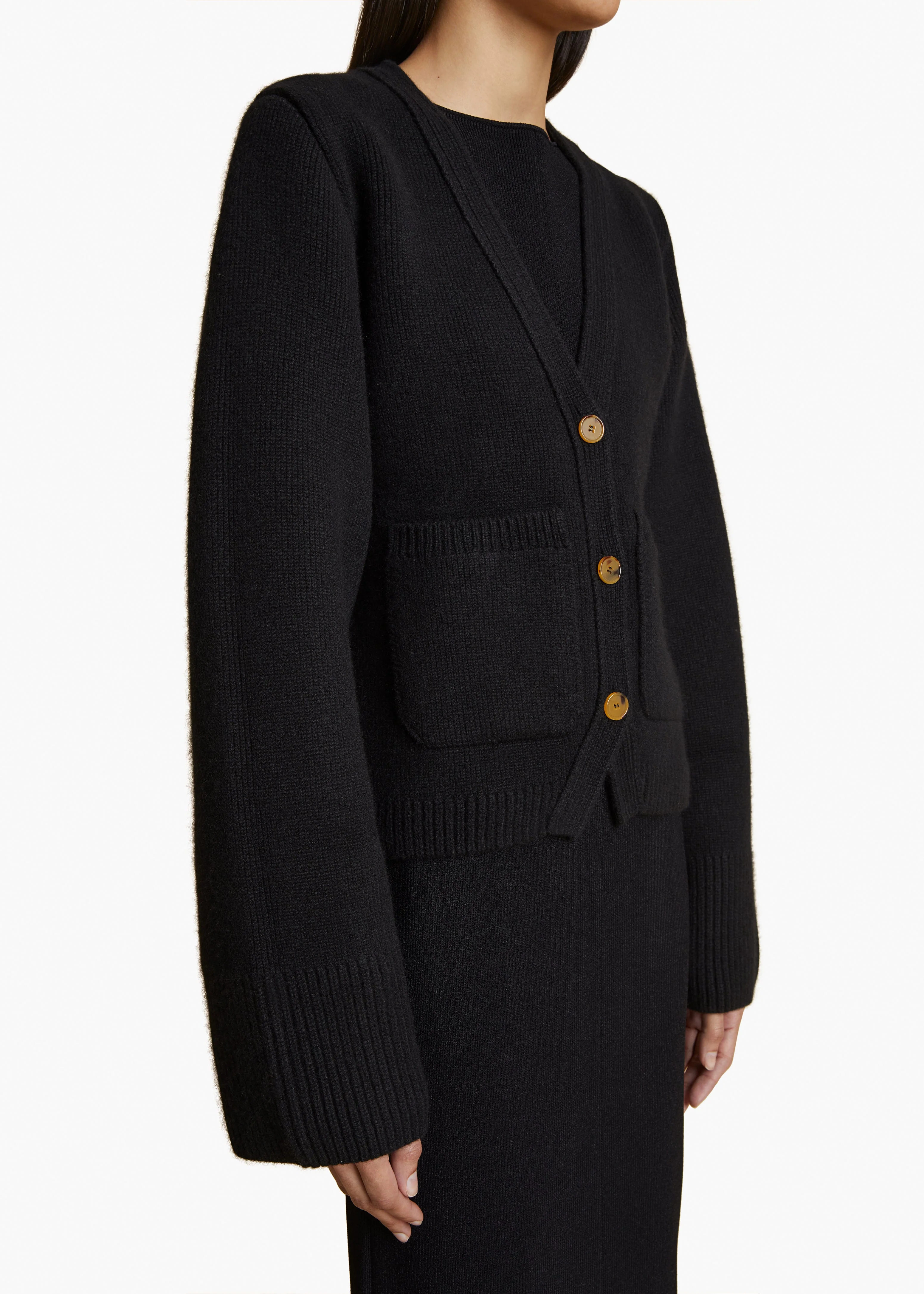 Khaite - Scarlet Cardigan in Black - Image 5