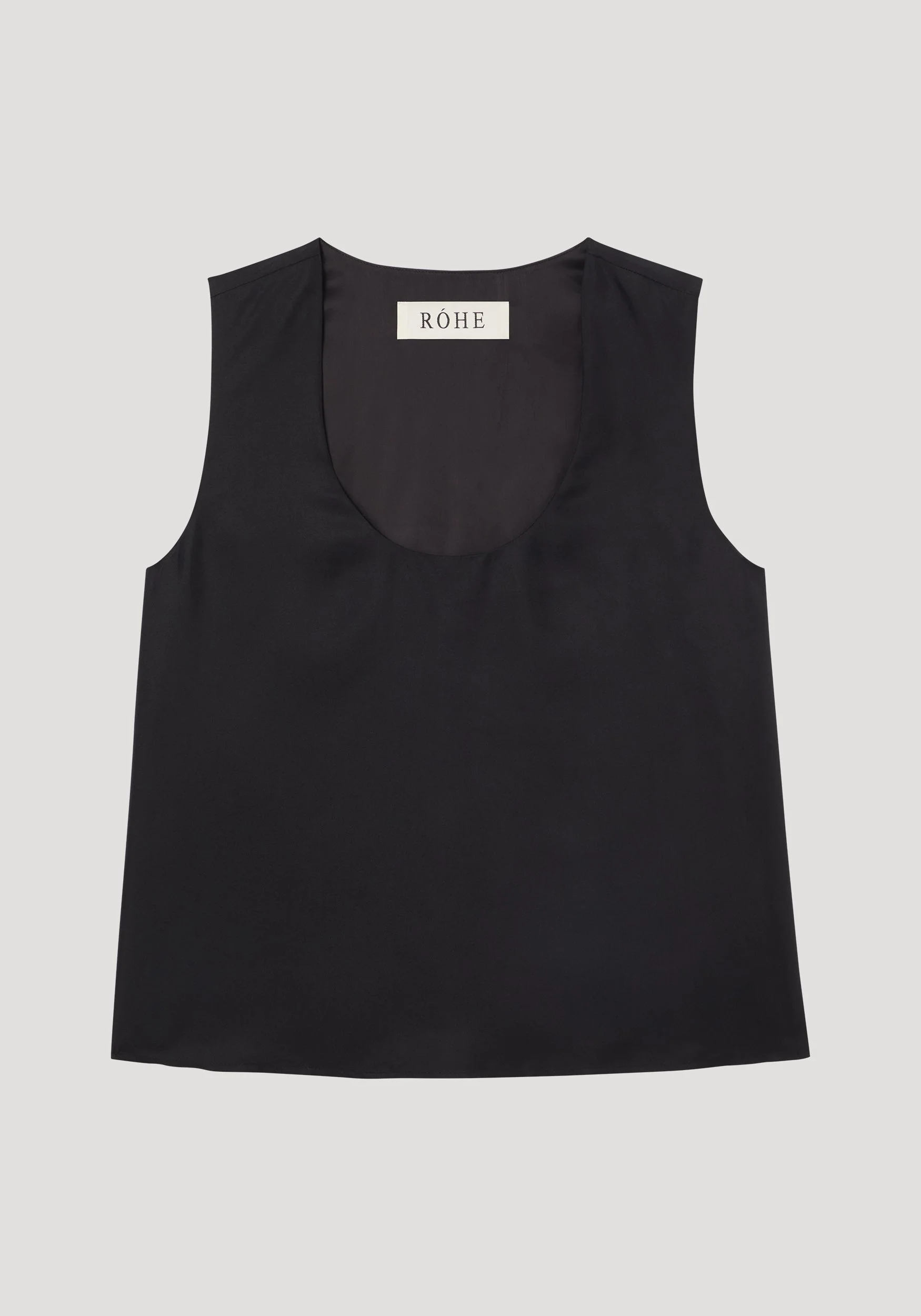 ROHE - Scoop - neck silk top | black - Image 6