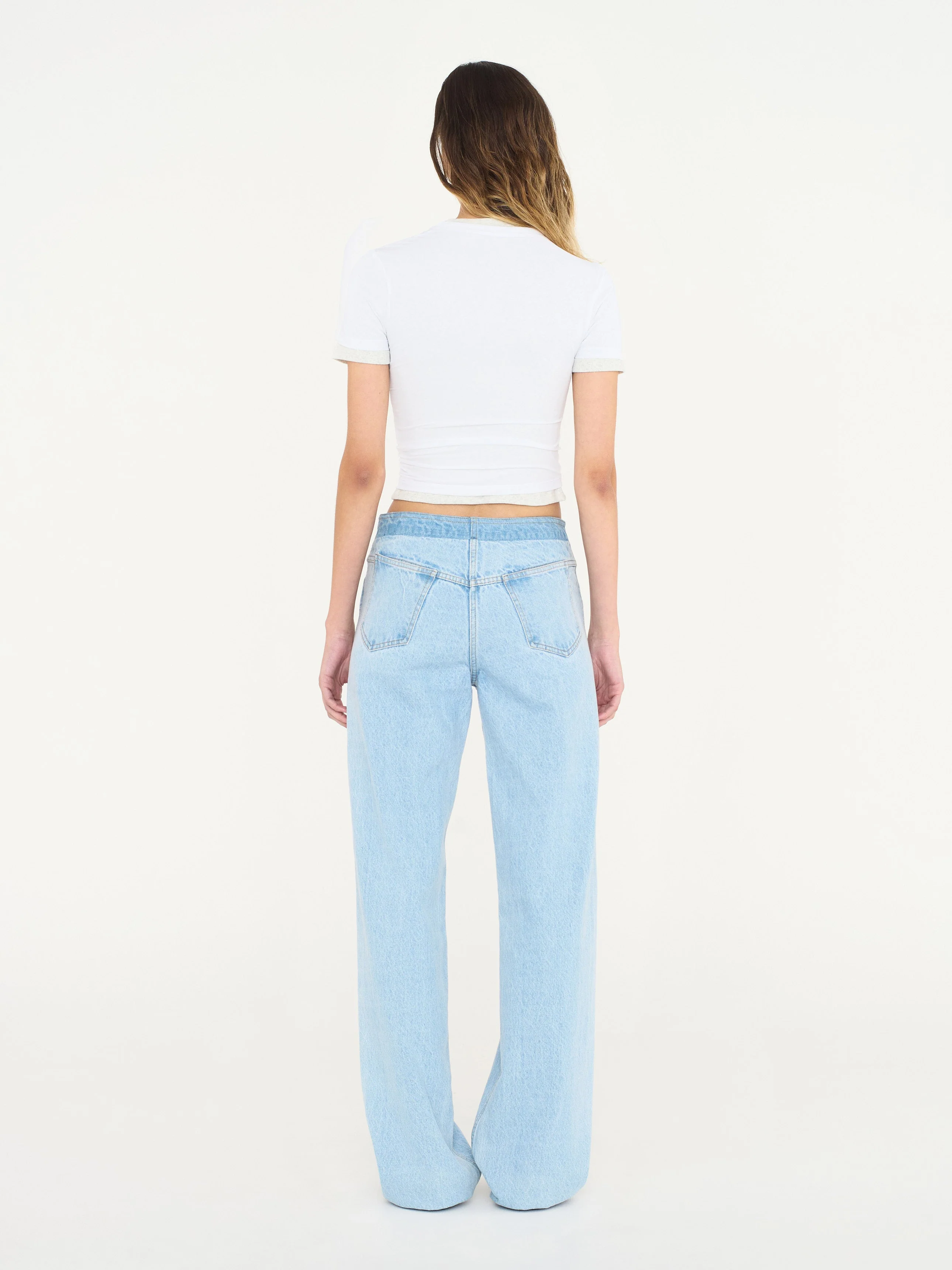 Christopher Esber - Sheer Overlay Loophole Rib Tee - Image 3
