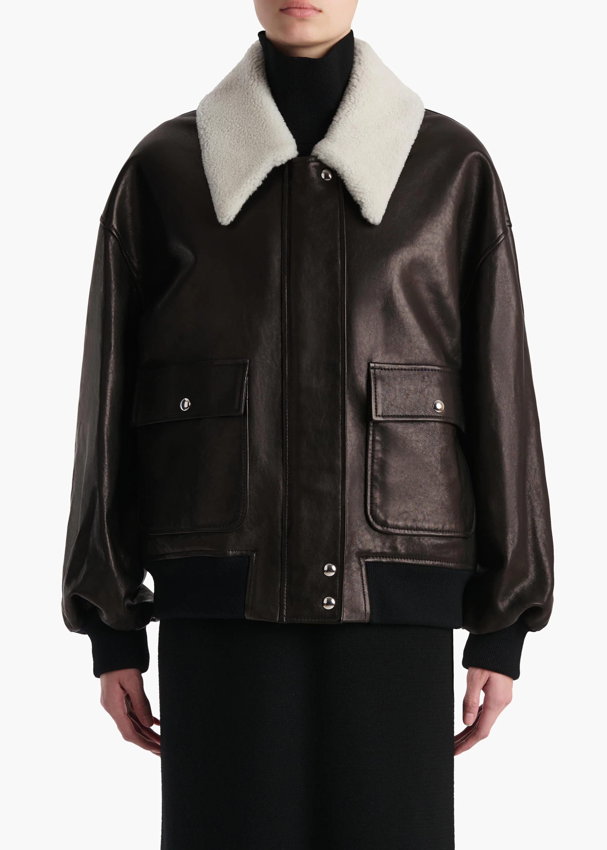 Khaite - Shellar Jacket in Black Leather - Image 10