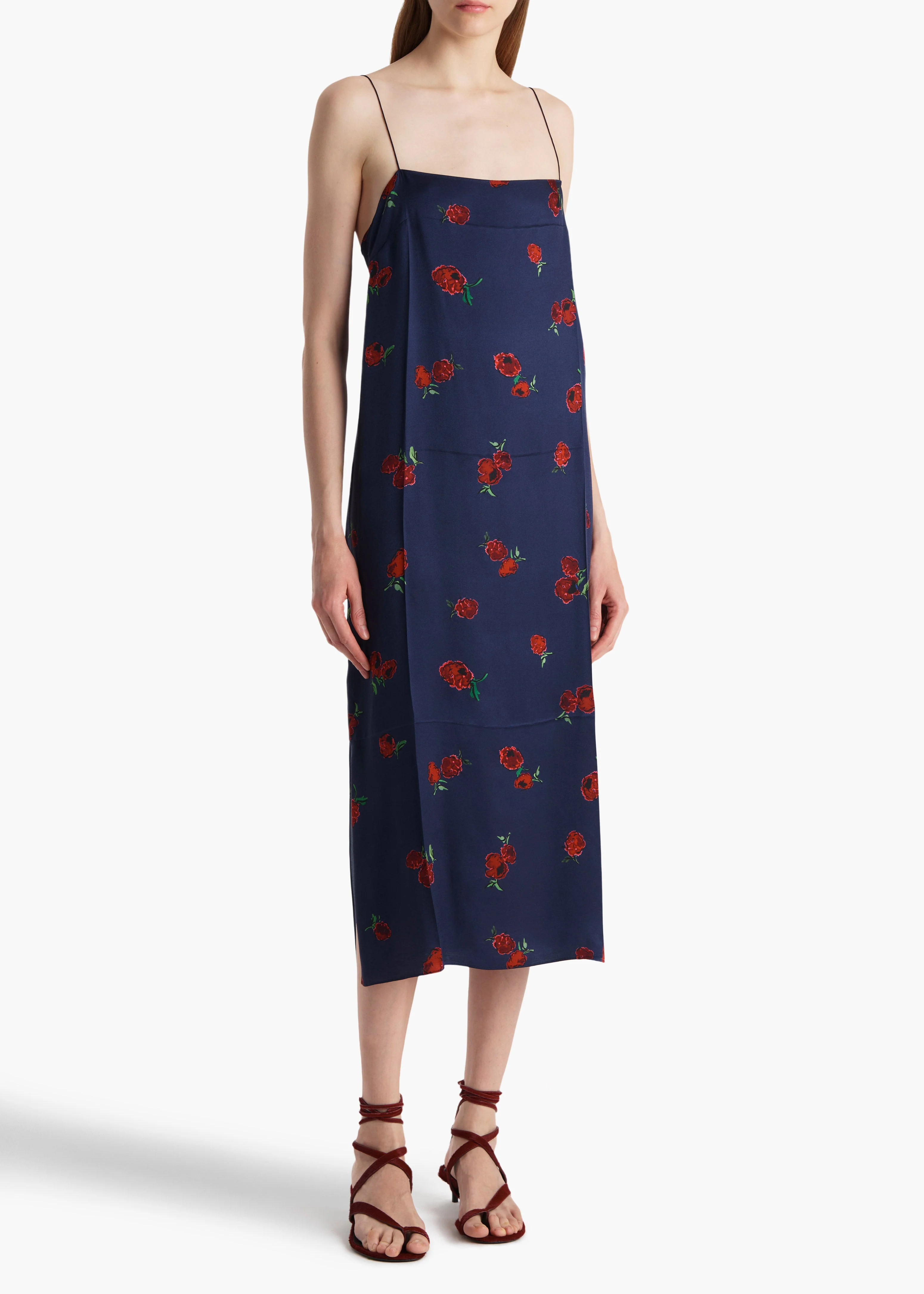 Khaite - Sicily Dress in Amethyst with Raspberry Print - Image 2