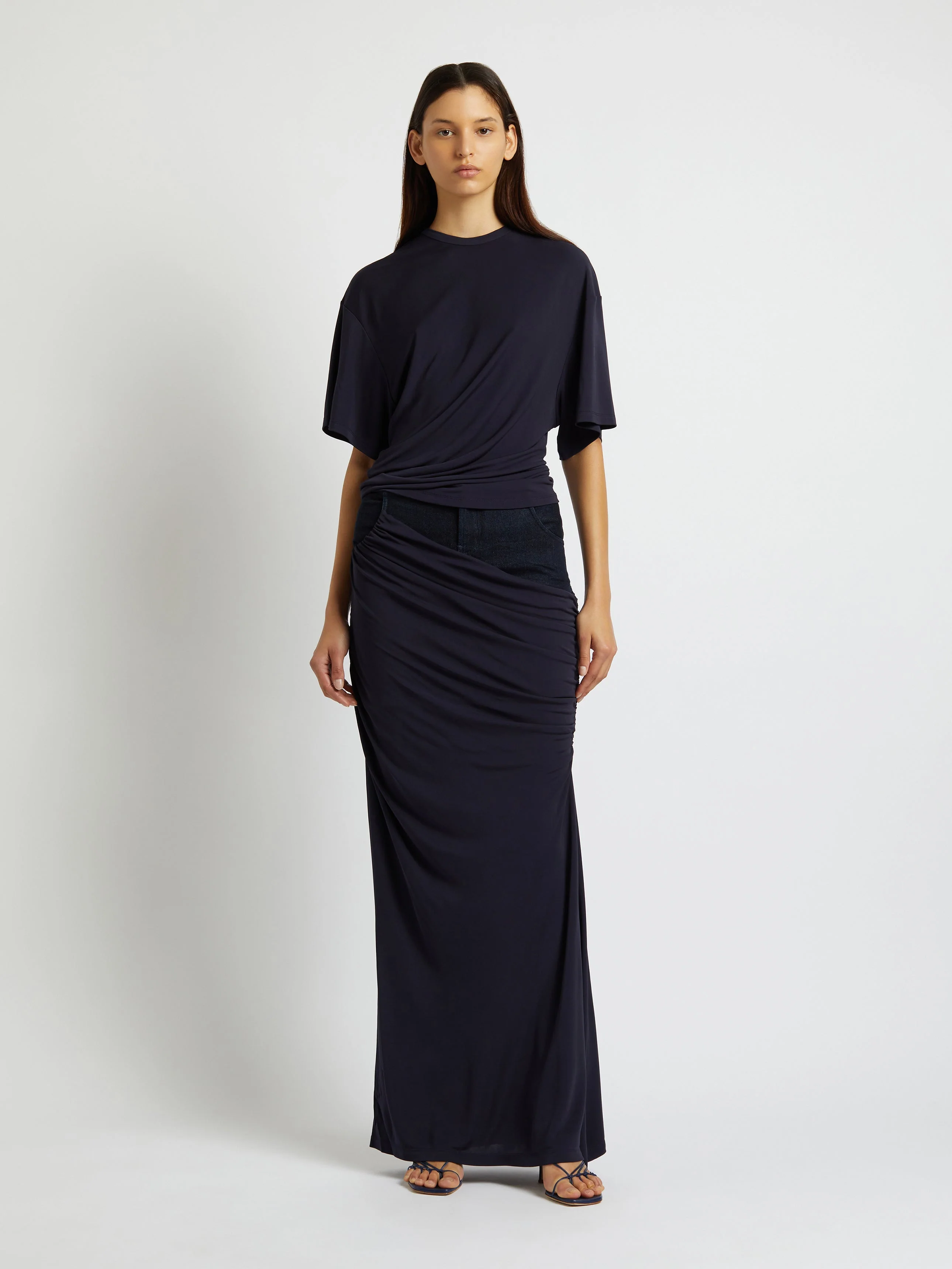 Christopher Esber - Side Cowl Waist Tee - Image 5