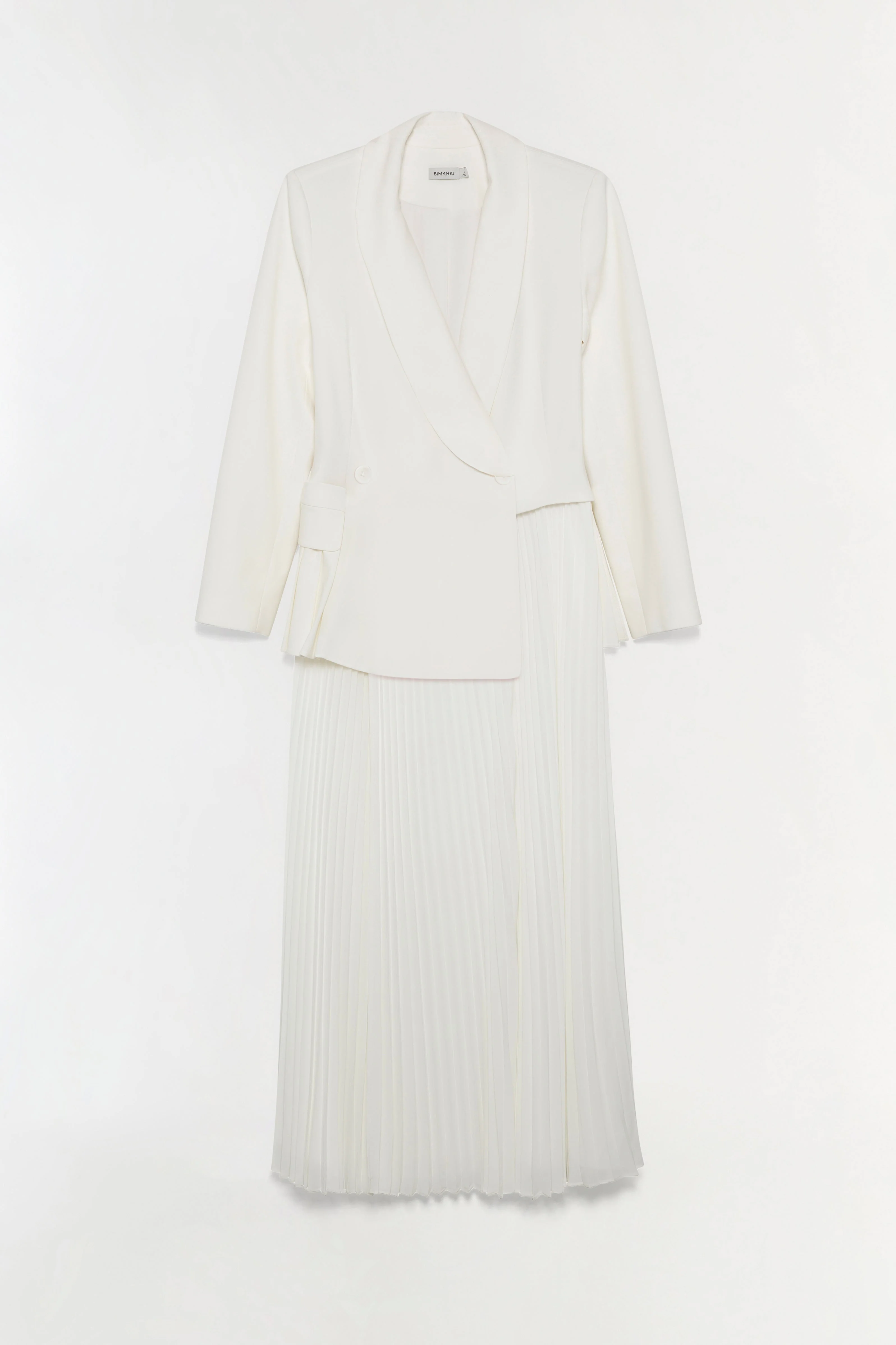 Simkhai - Alexandra Pleated Blazer Midi Dress