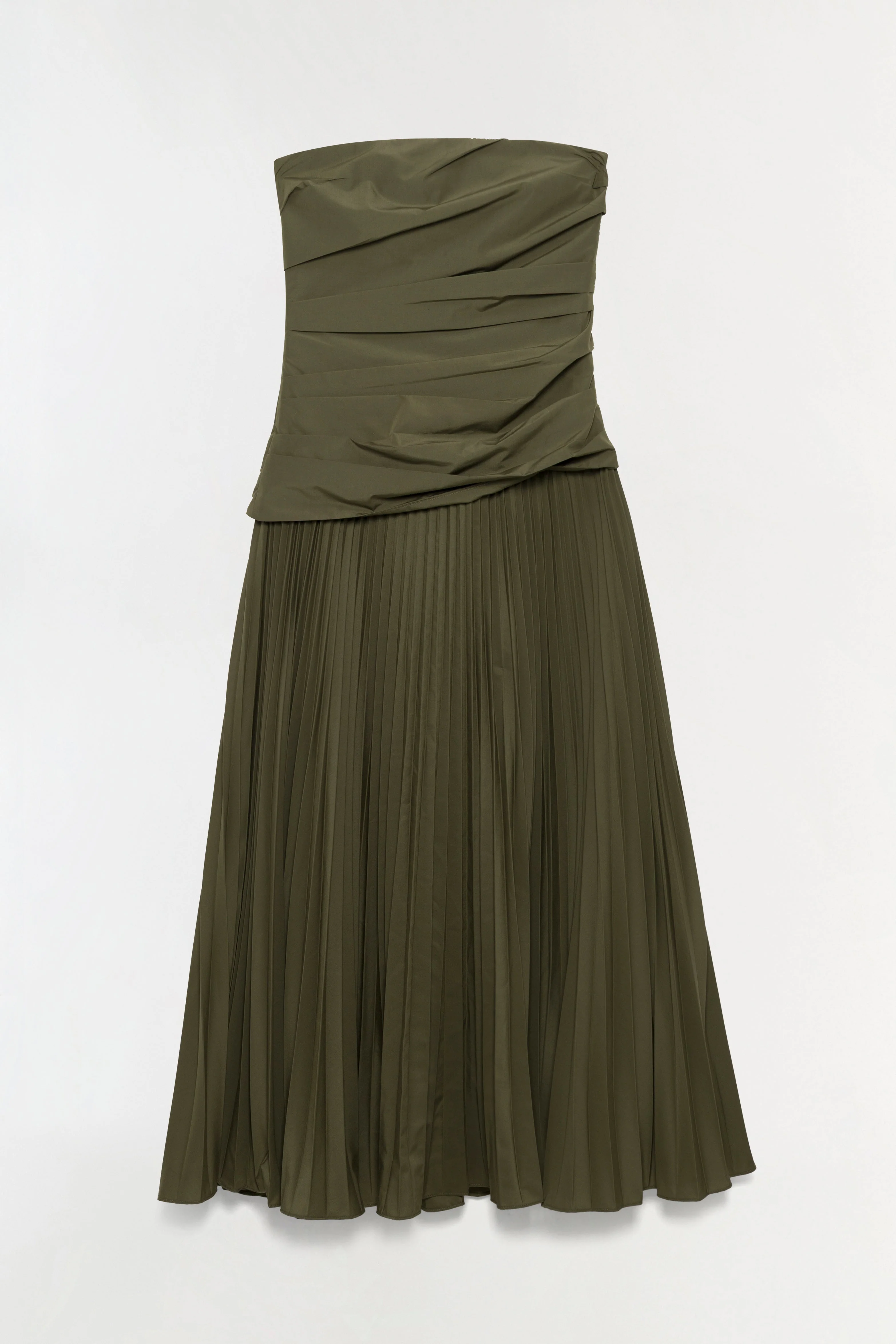 Simkhai - Arie Strapless Cotton Bustier Midi Dress