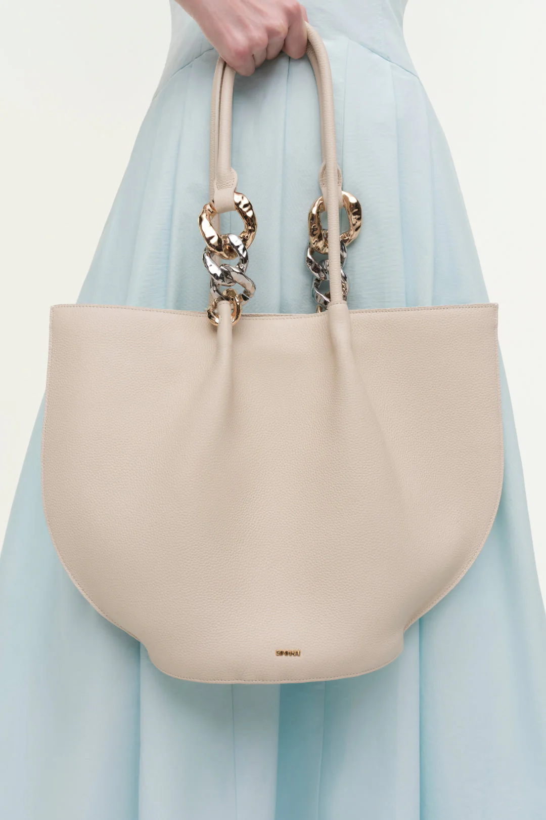 Simkhai - Arlo Chain Pebble Leather Tote - Image 2