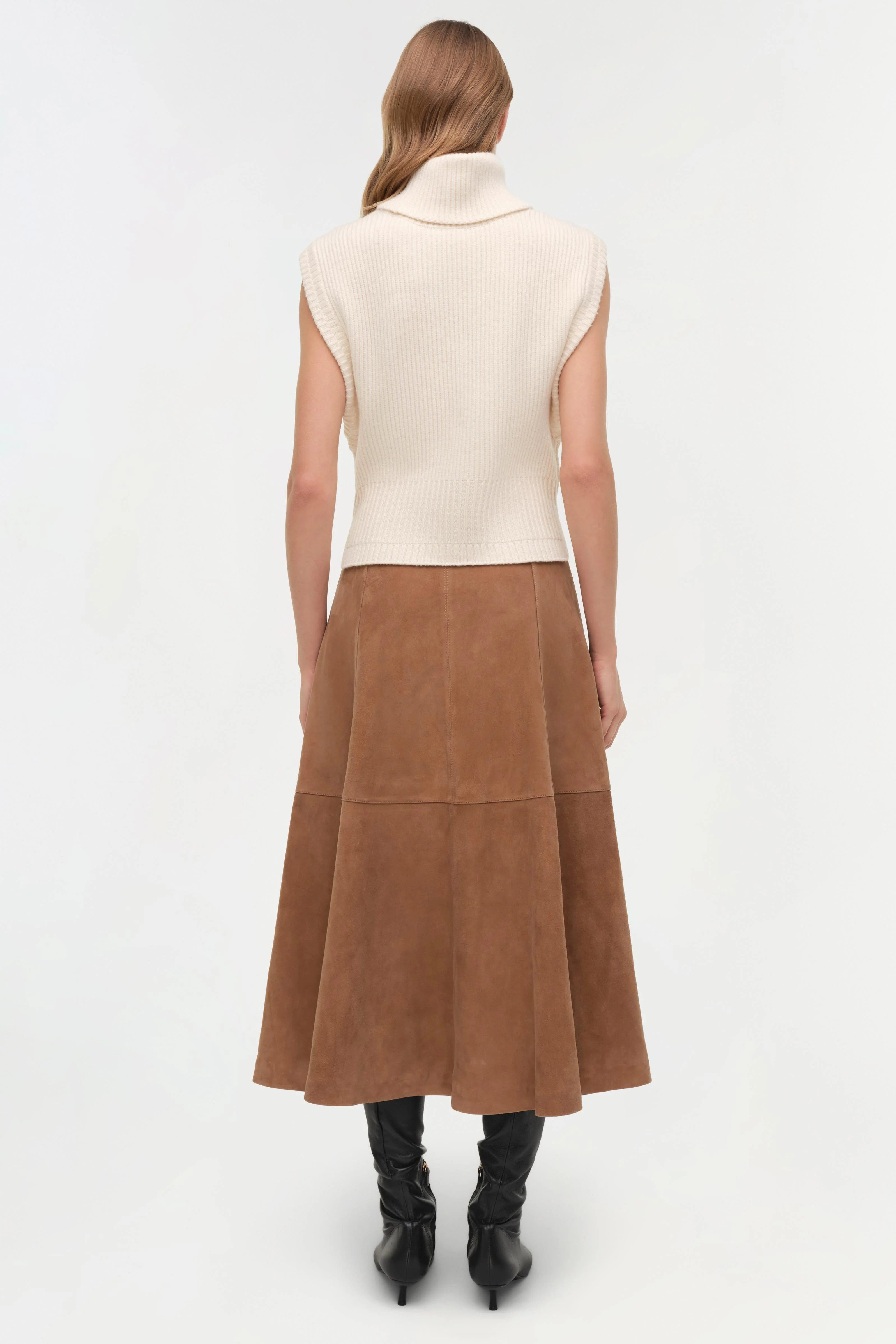 Simkhai - Bonnie Suede Midi Skirt - Image 6