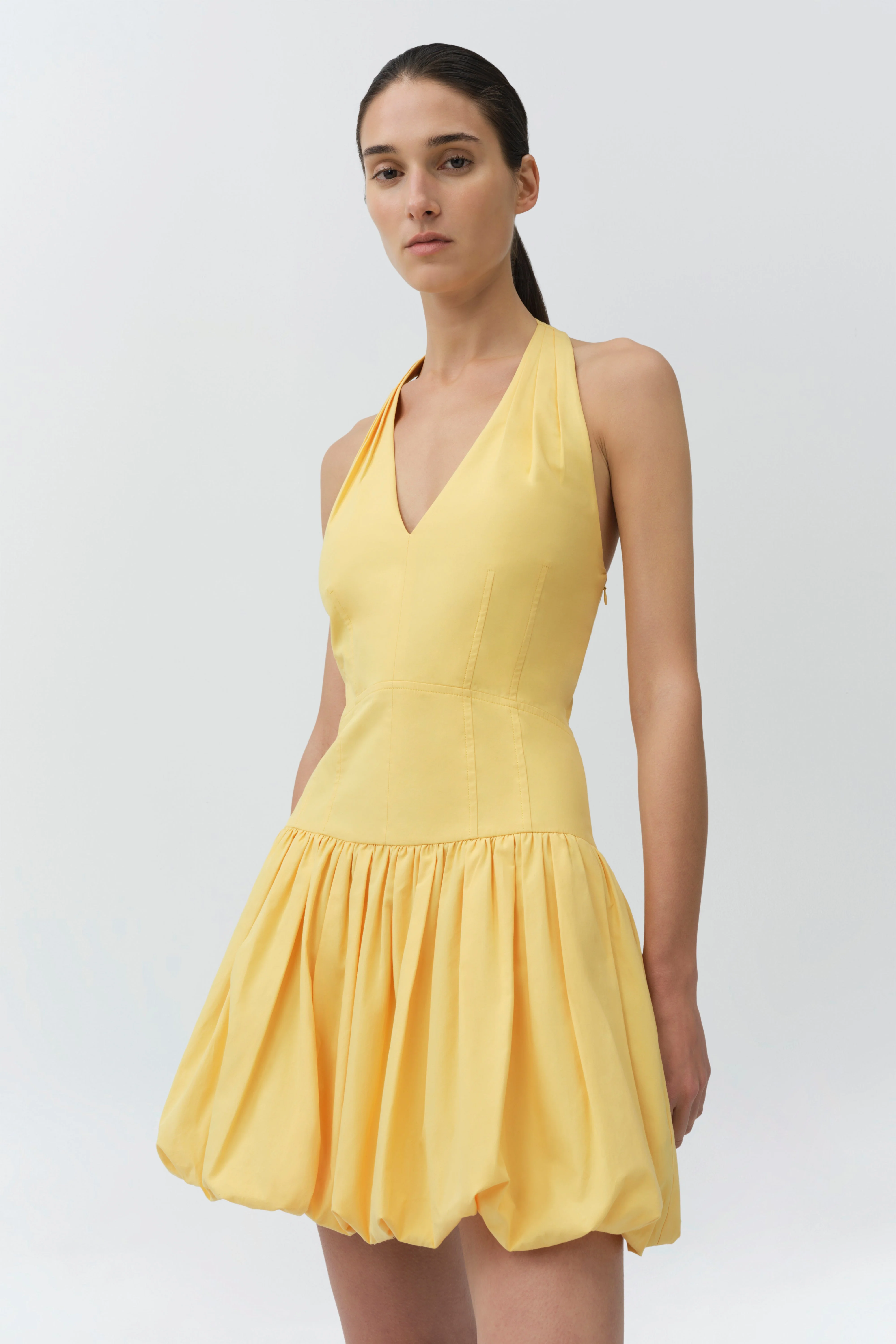 Simkhai - Brooke Cotton Halter Mini Dress - Image 3