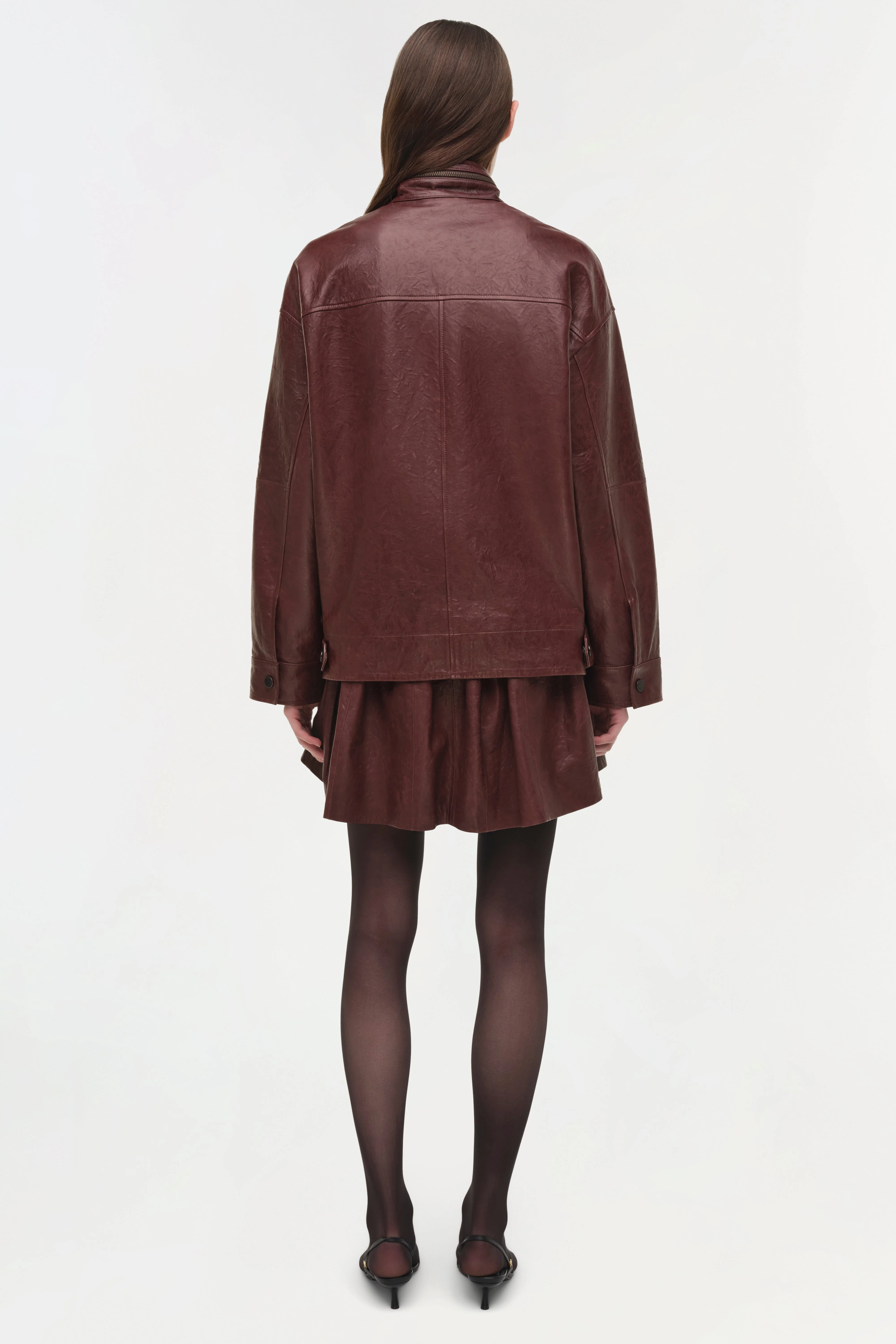 Simkhai - Bryar Leather Mini Skirt - Image 6