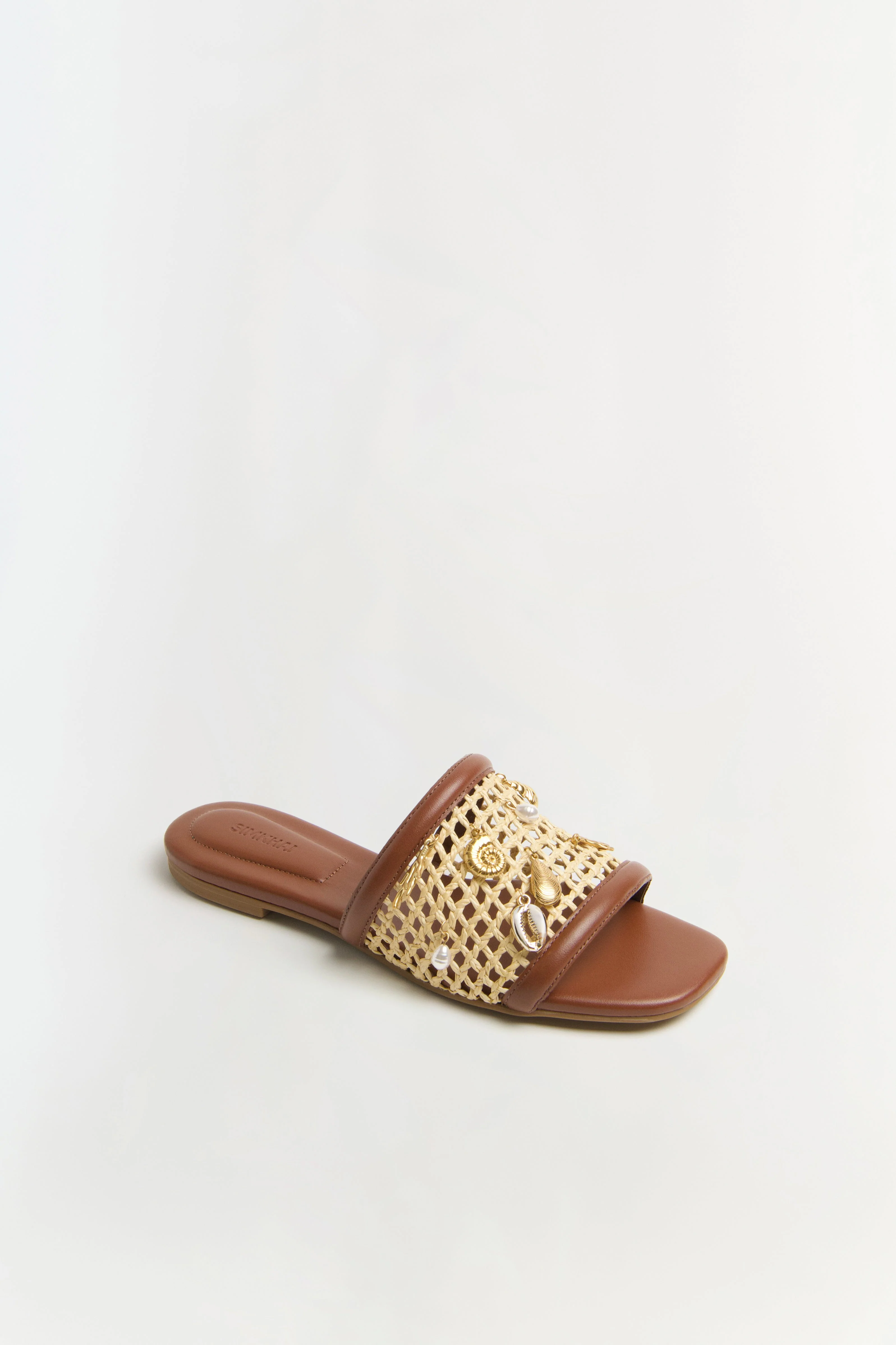 Simkhai - Caspian Raffia Netted Flat Sandal - Image 3