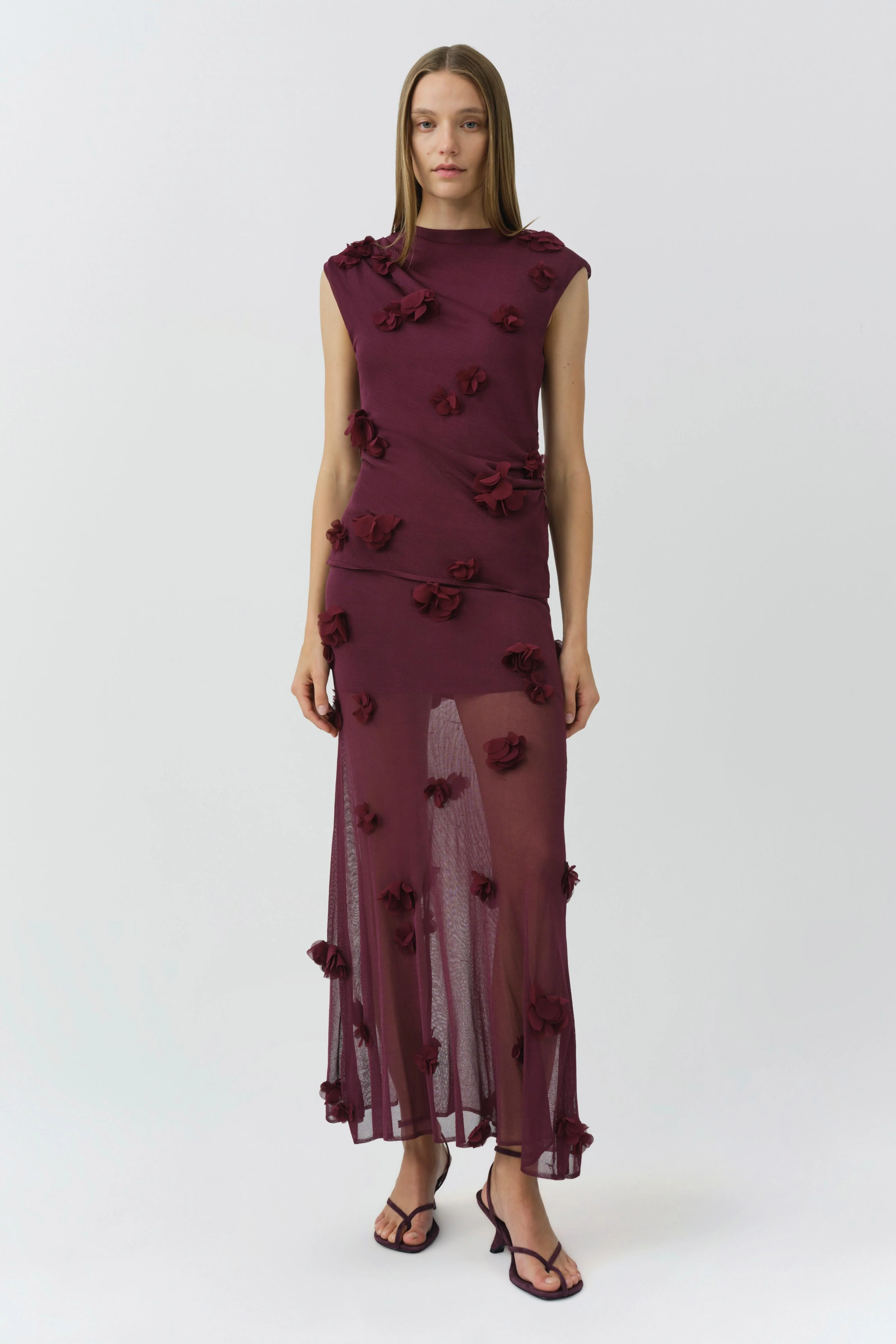 Simkhai - Cora Floral Applique Midi Skirt - Image 2