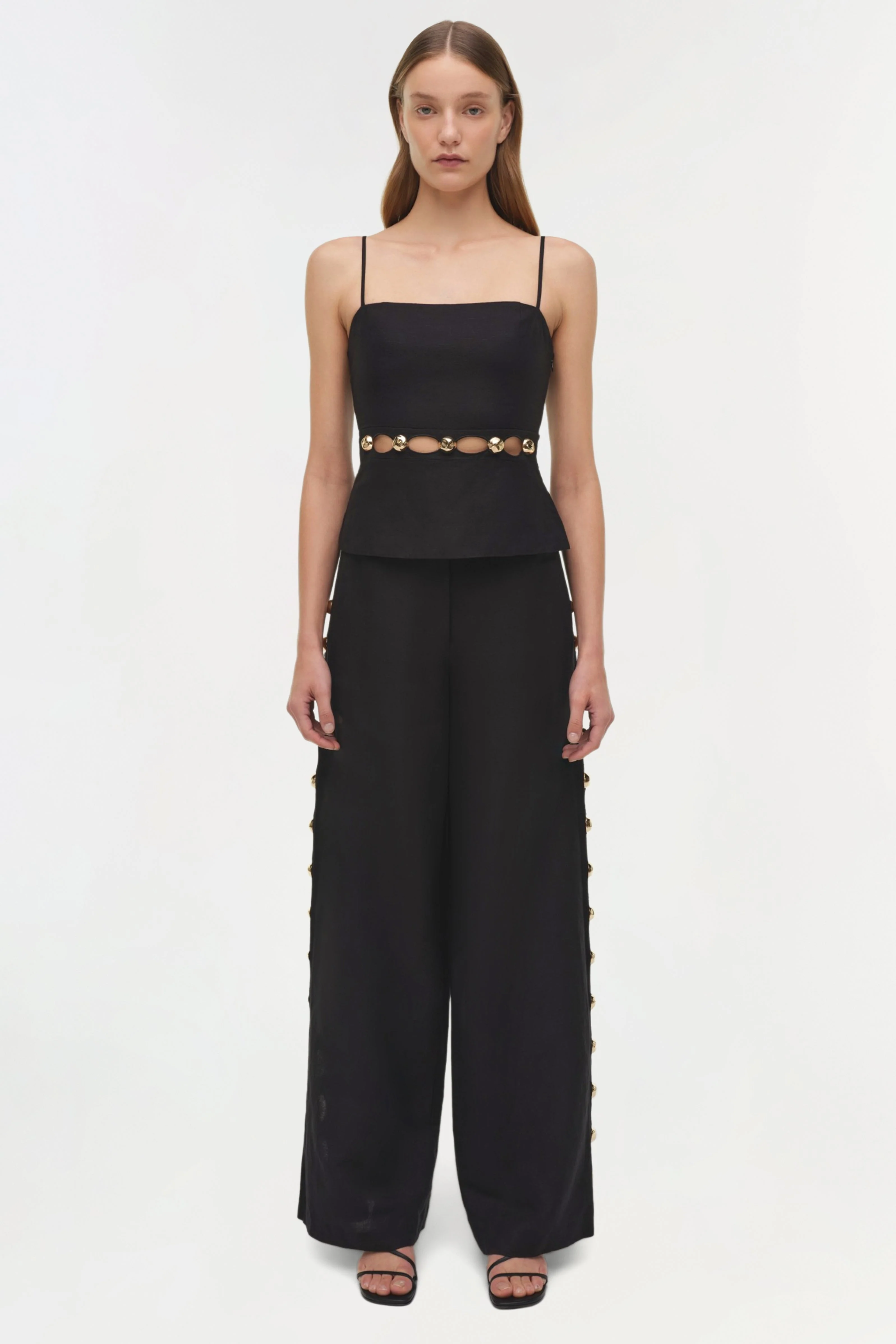 Simkhai - Cruz Studded Linen Cami - Image 6
