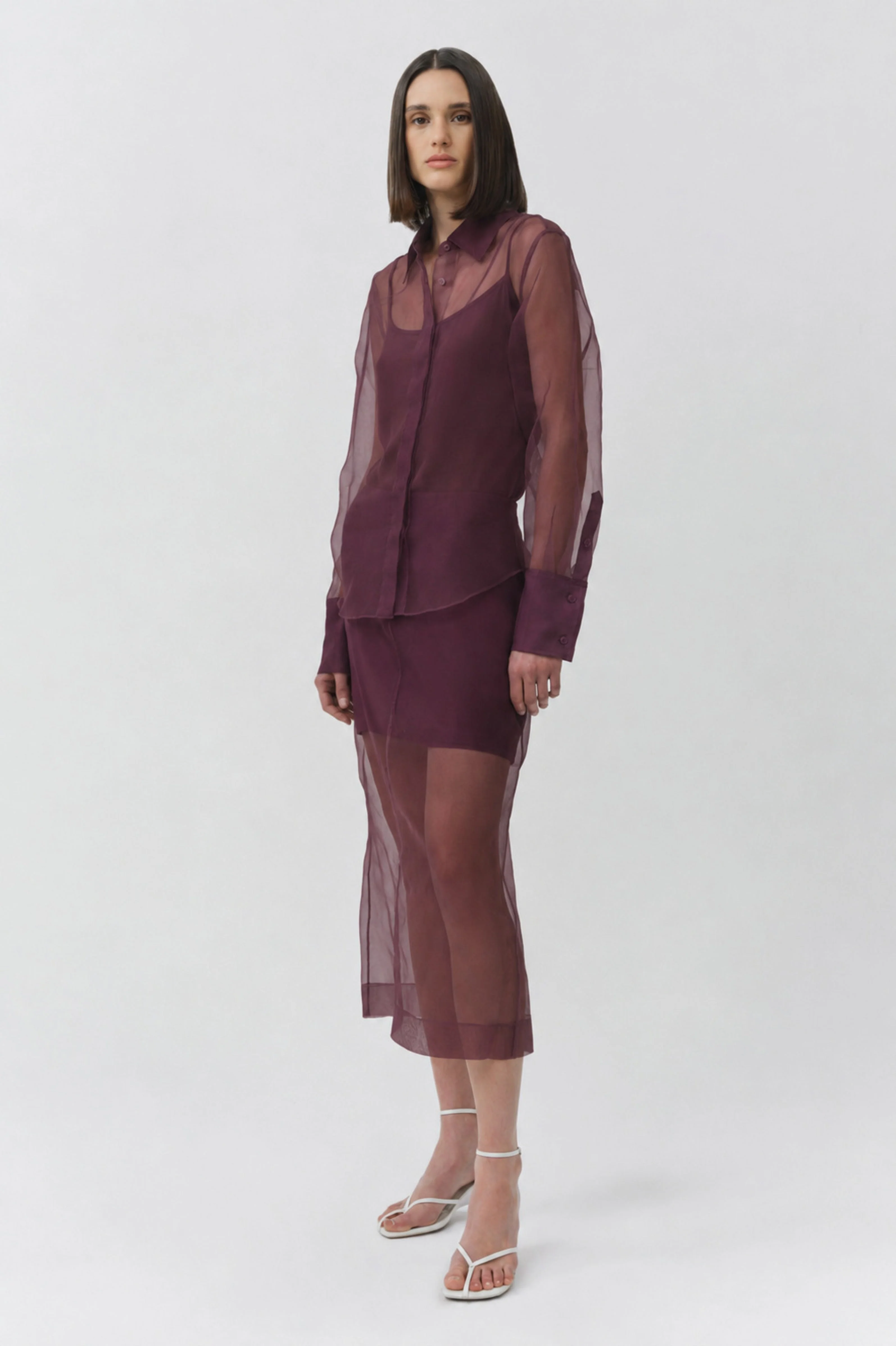 Simkhai - Dana Organza Midi Skirt - Image 3