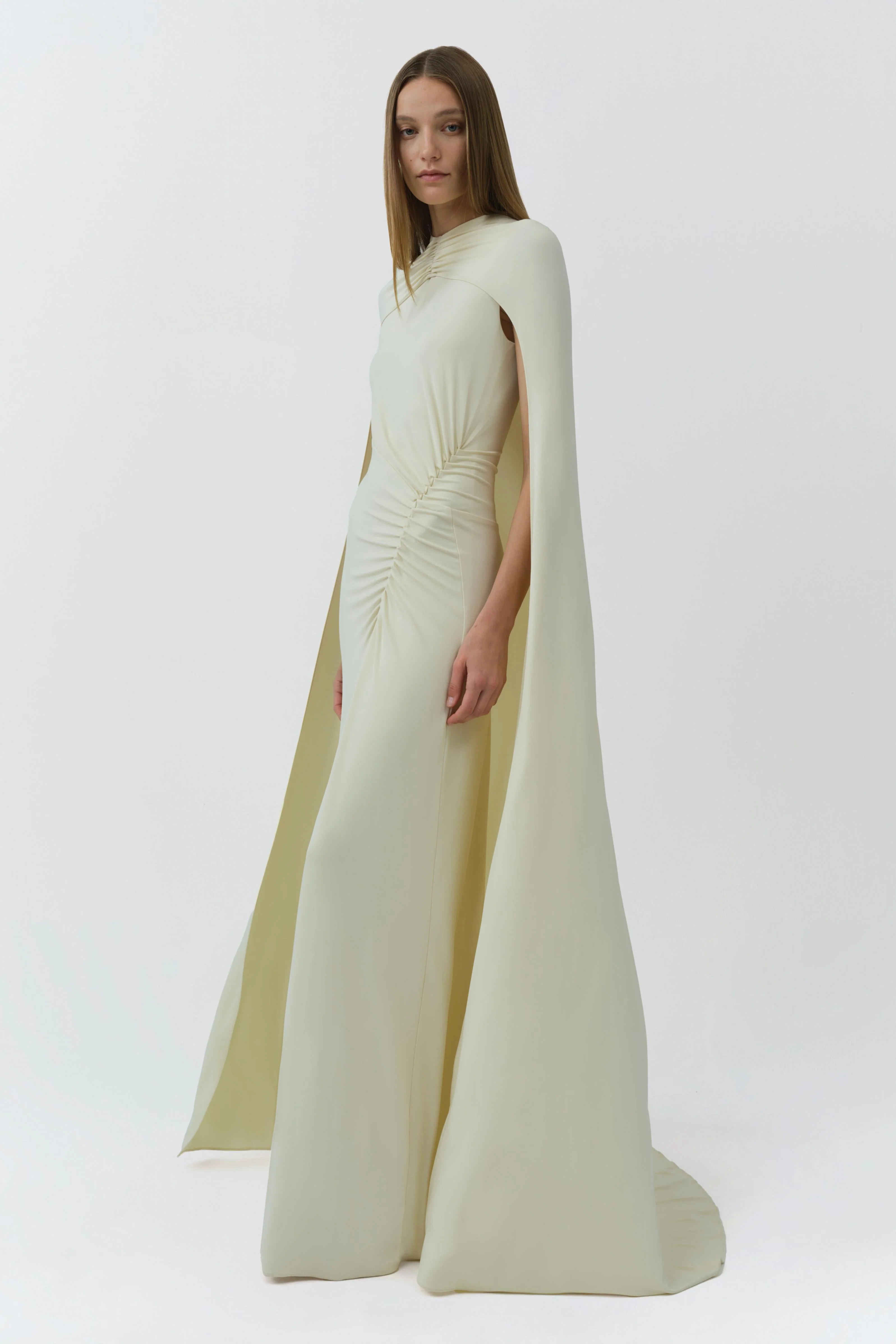 Simkhai - Demi Draped Jersey Cape Gown - Image 4