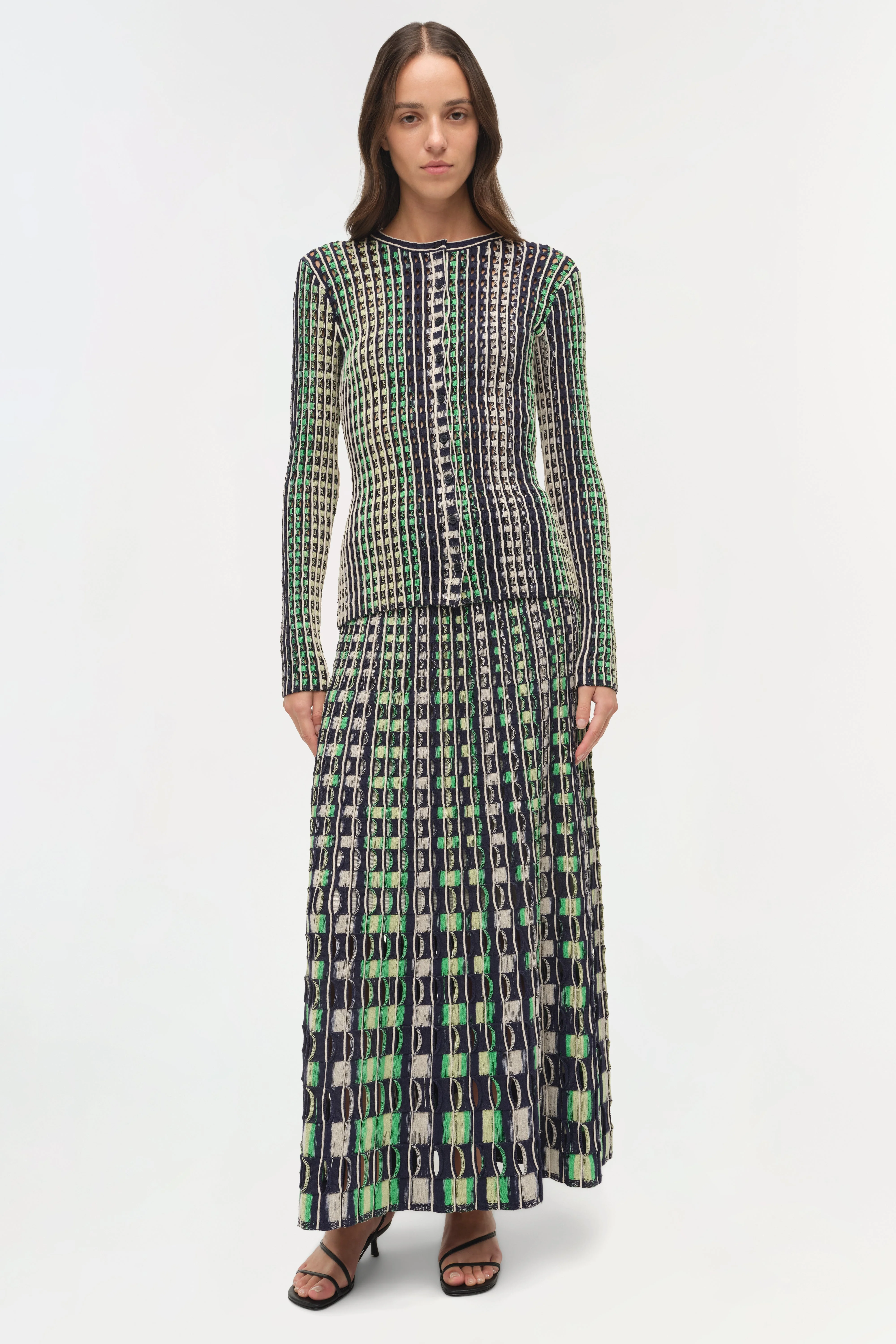Simkhai - Drue Eyelet Knit Midi Skirt - Image 2