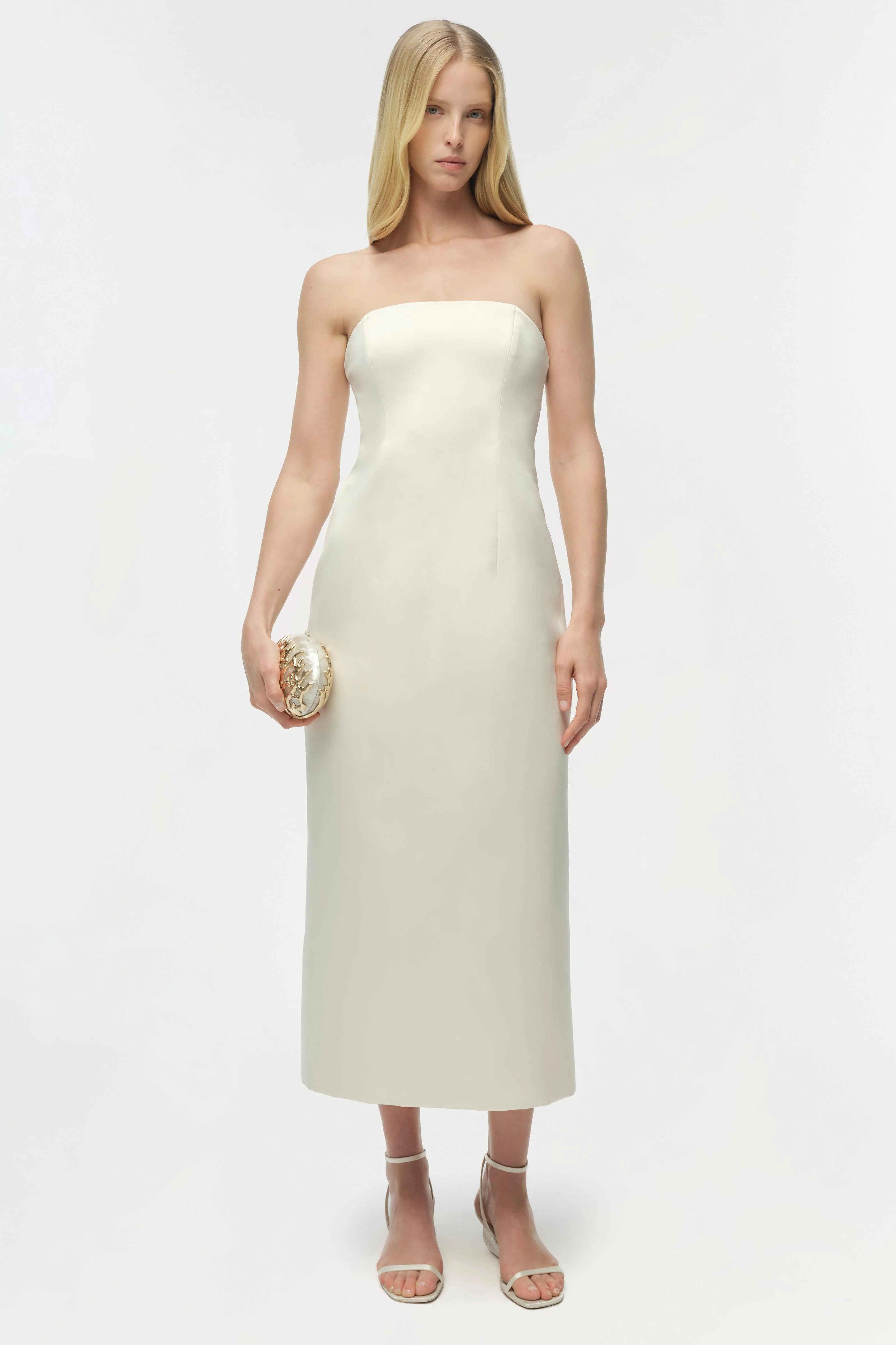 Simkhai - Enid Satin Bustier Midi Dress - Image 2