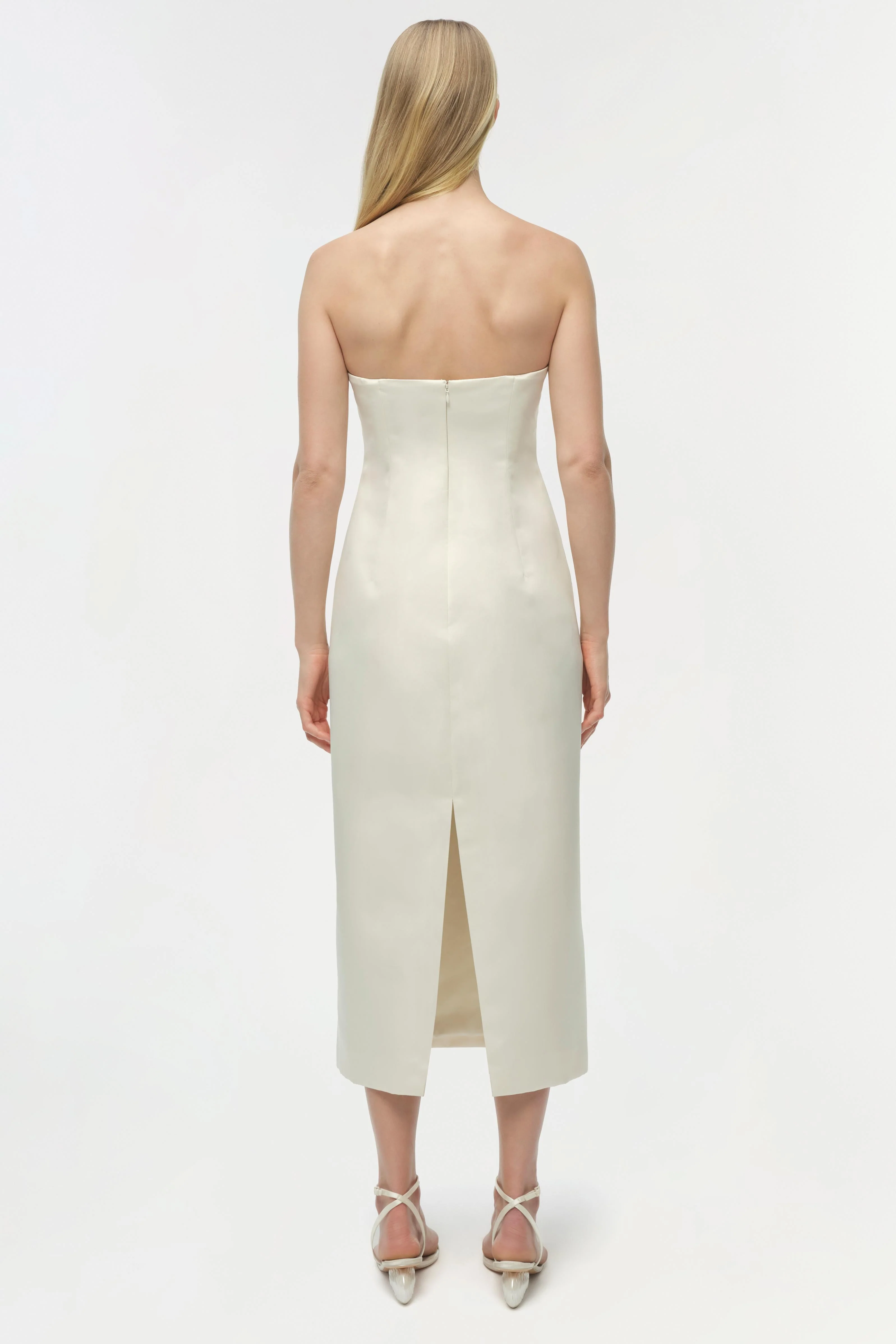 Simkhai - Enid Satin Bustier Midi Dress - Image 5