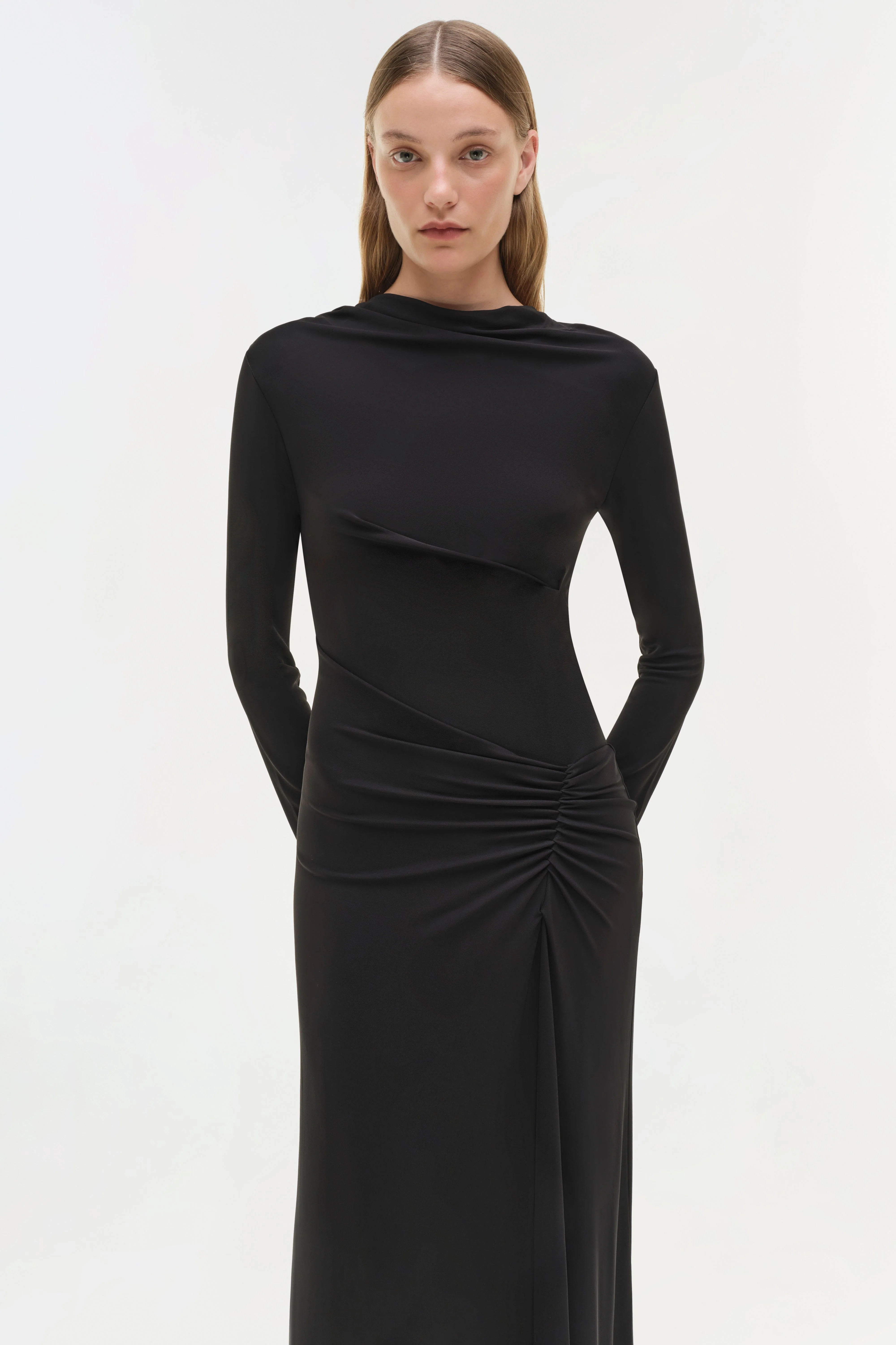 Simkhai - Ferrera Draped Jersey Midi Dress - Image 3