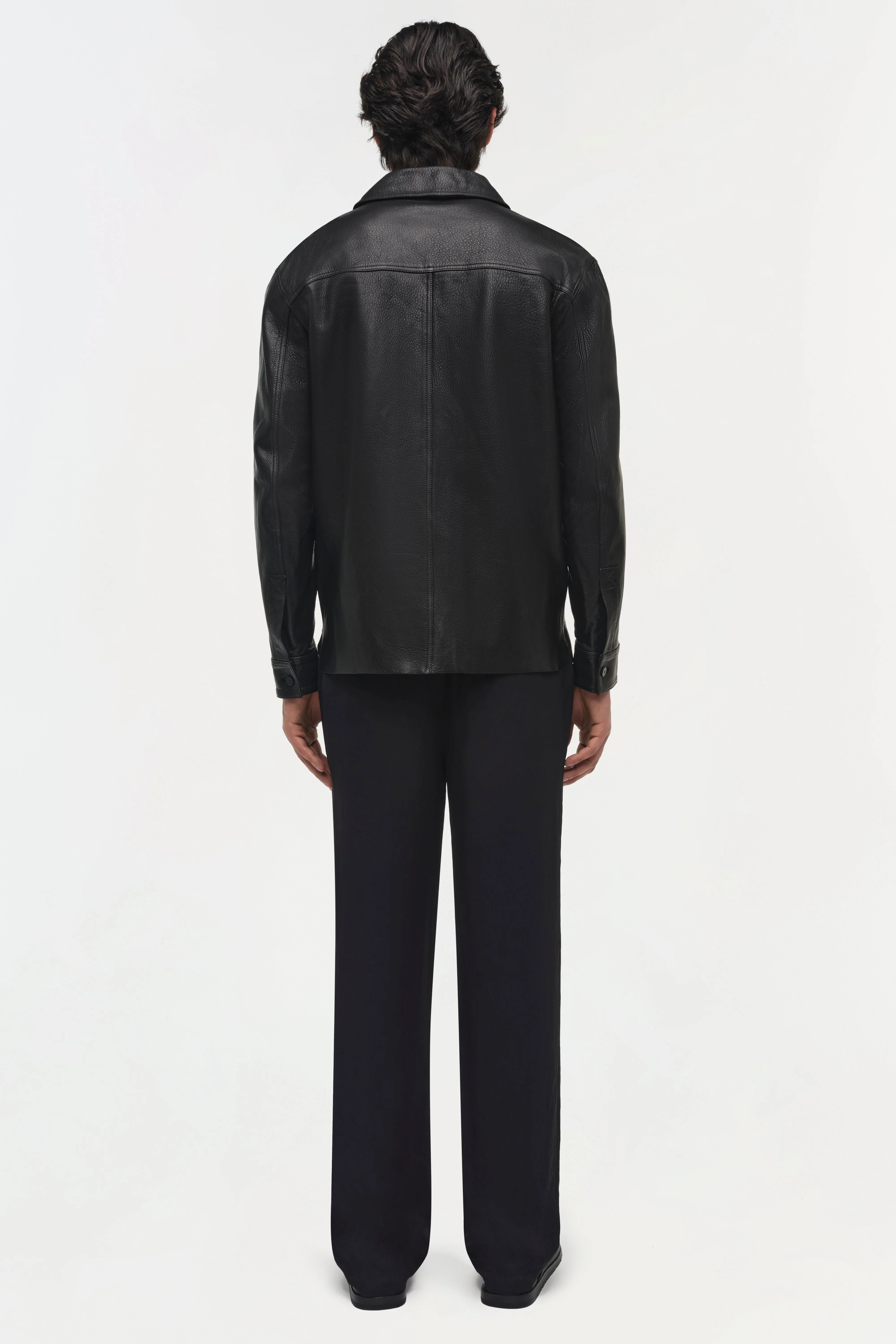 Simkhai - Gibson Leather Shirt Jacket - Image 6