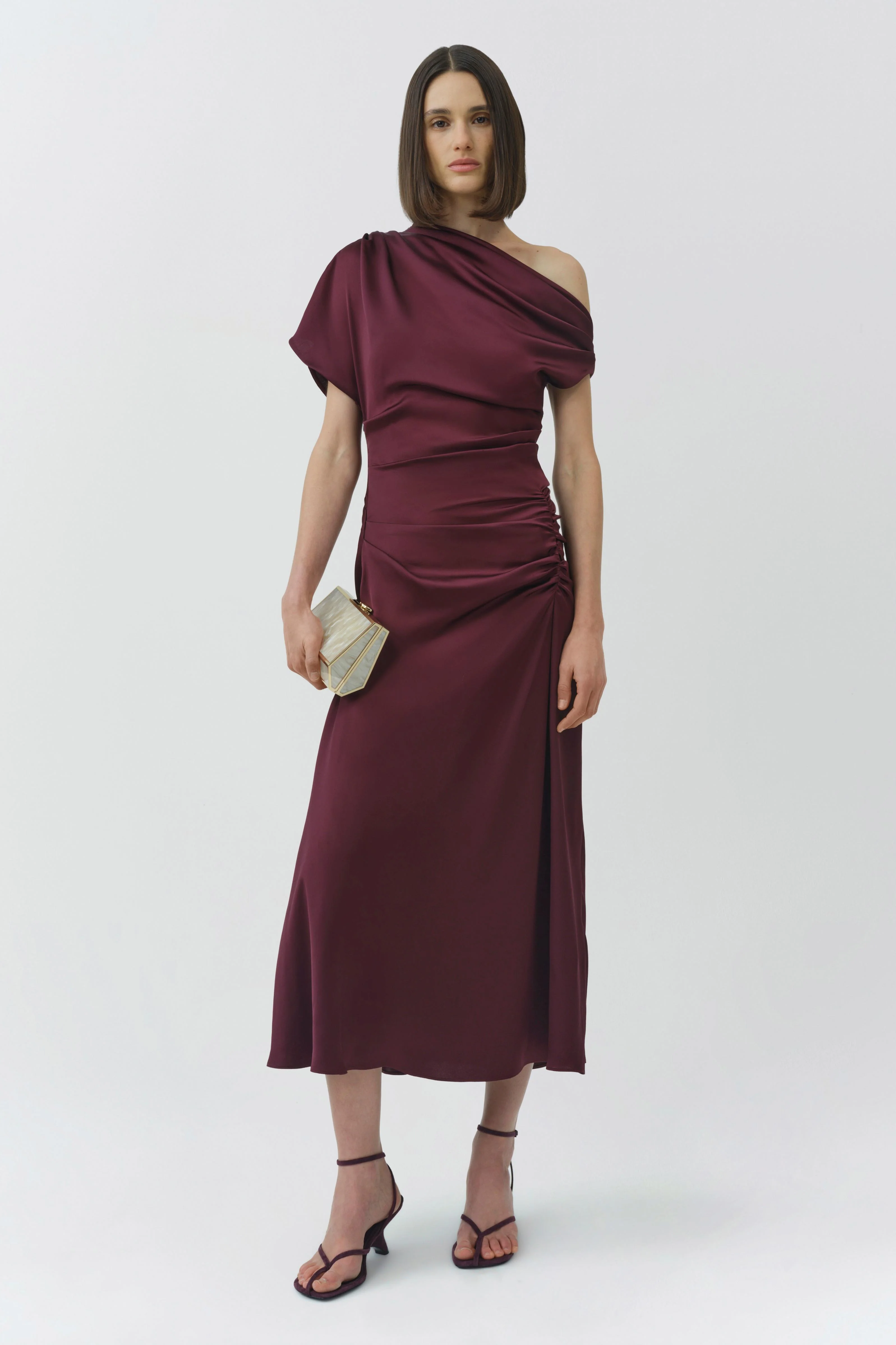Simkhai - Joanna Off Shoulder Satin Midi Dress - Image 2