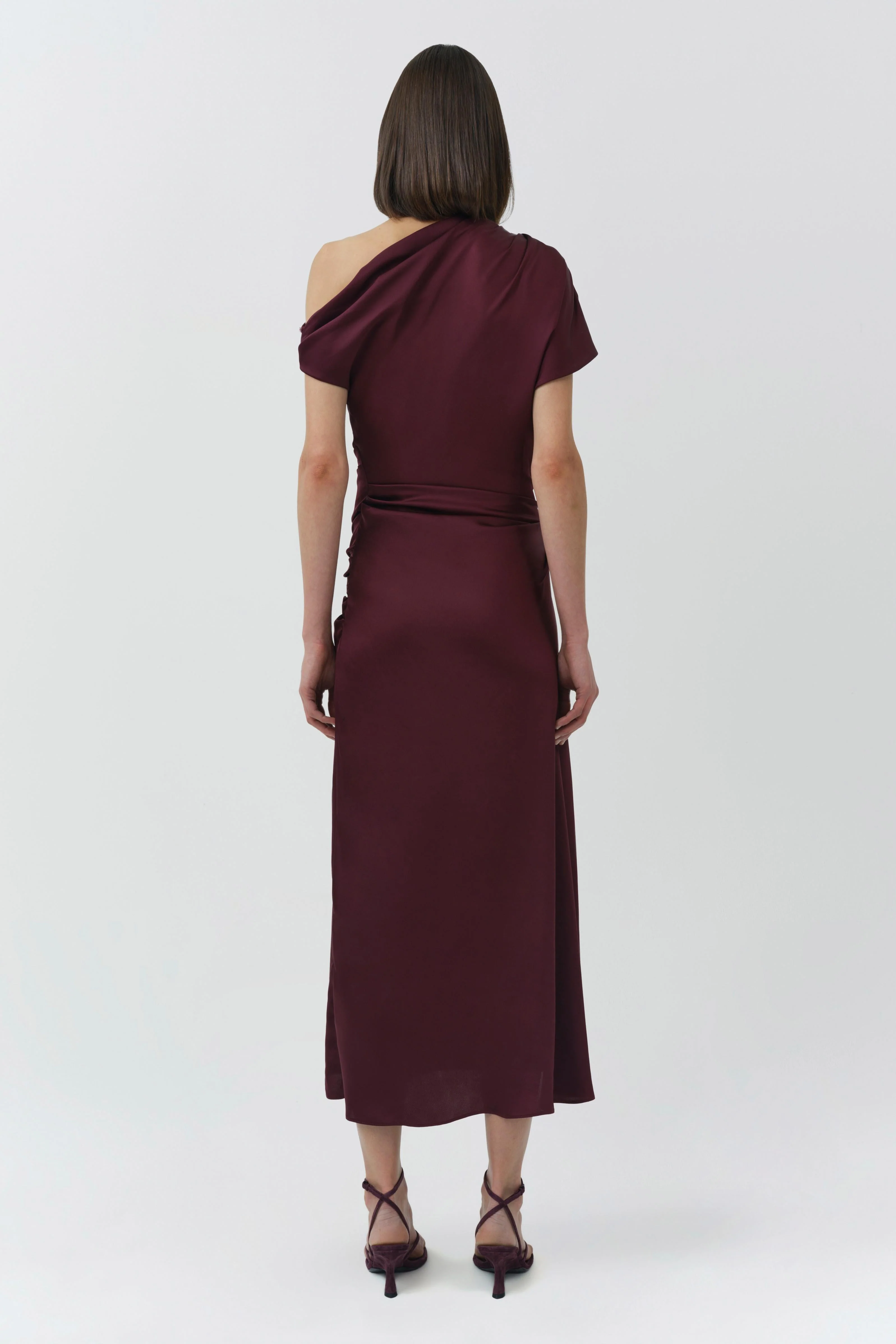 Simkhai - Joanna Off Shoulder Satin Midi Dress - Image 5