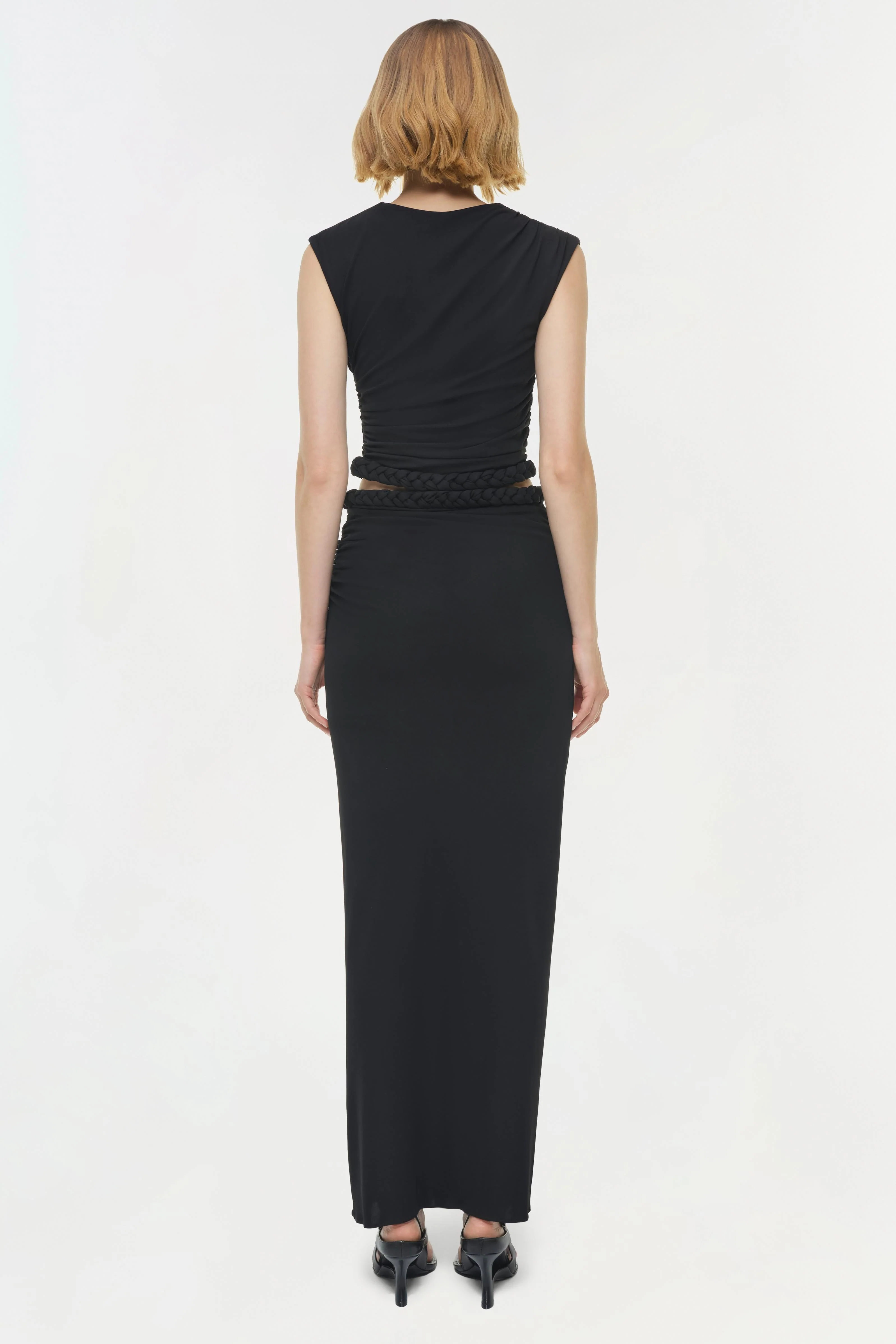 Simkhai - Juna Draped Jersey Midi Skirt - Image 5