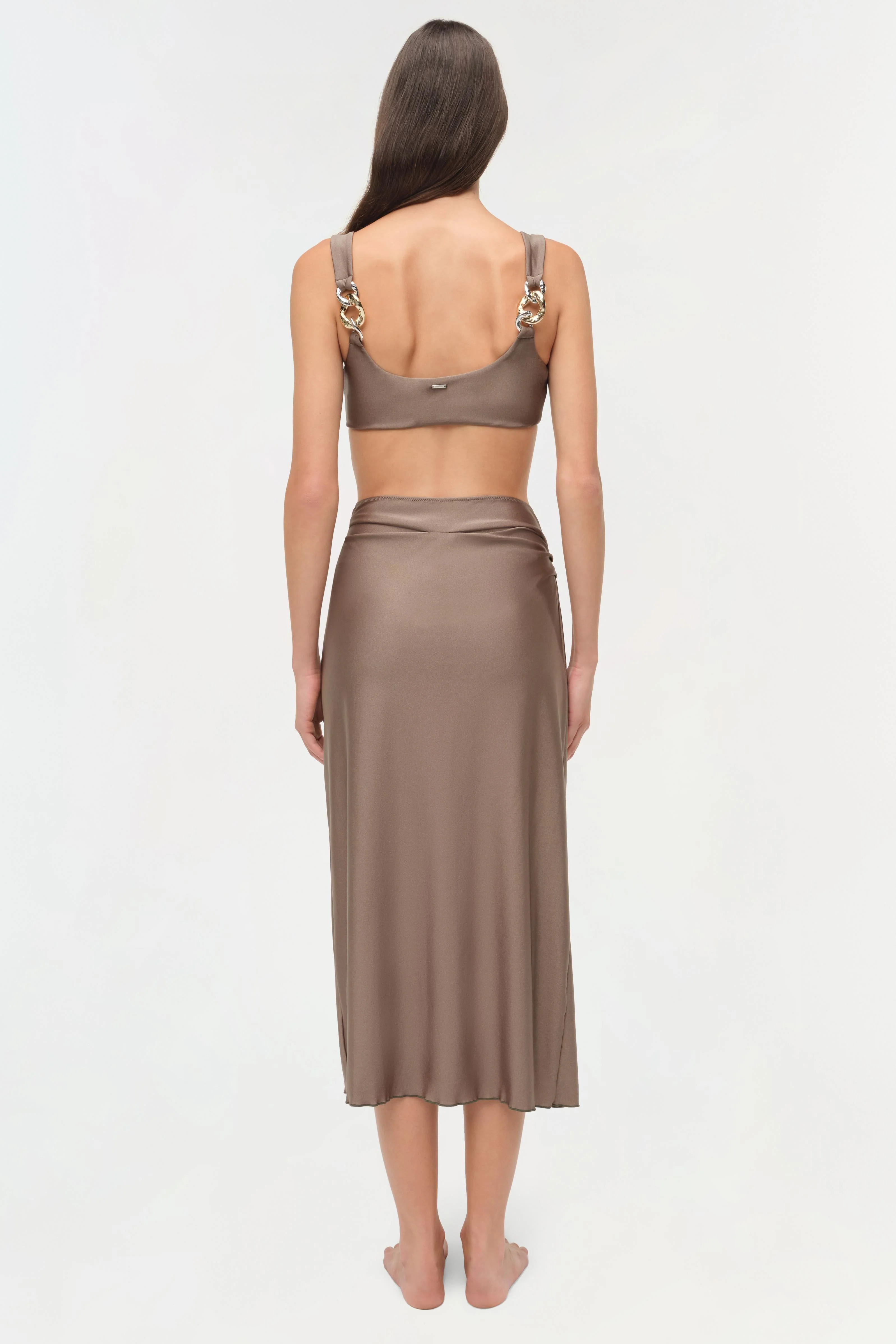 Simkhai - Kora Satin Wrap Midi Skirt - Image 5