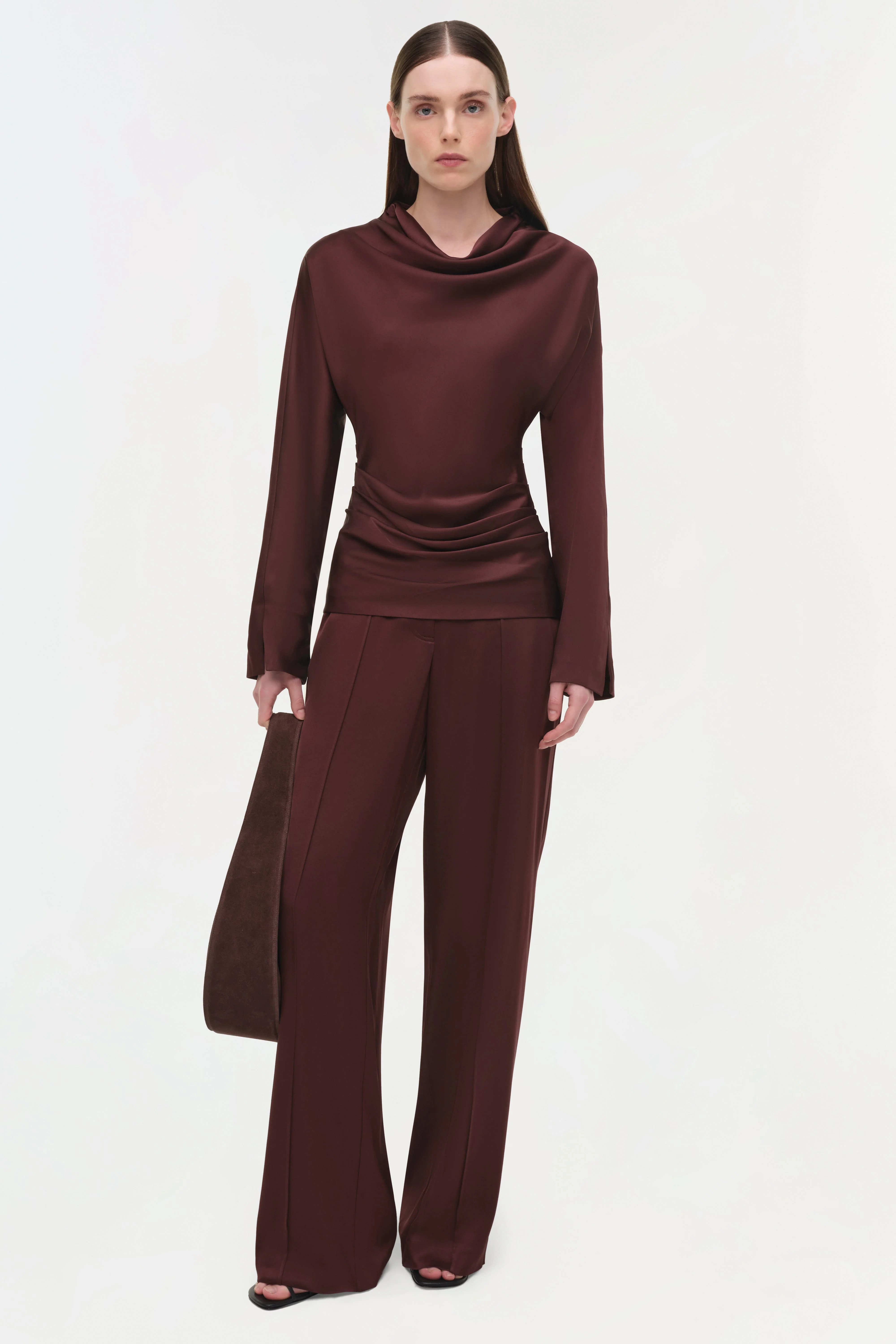 Simkhai - Kyra Satin Wide Leg Pant - Image 3