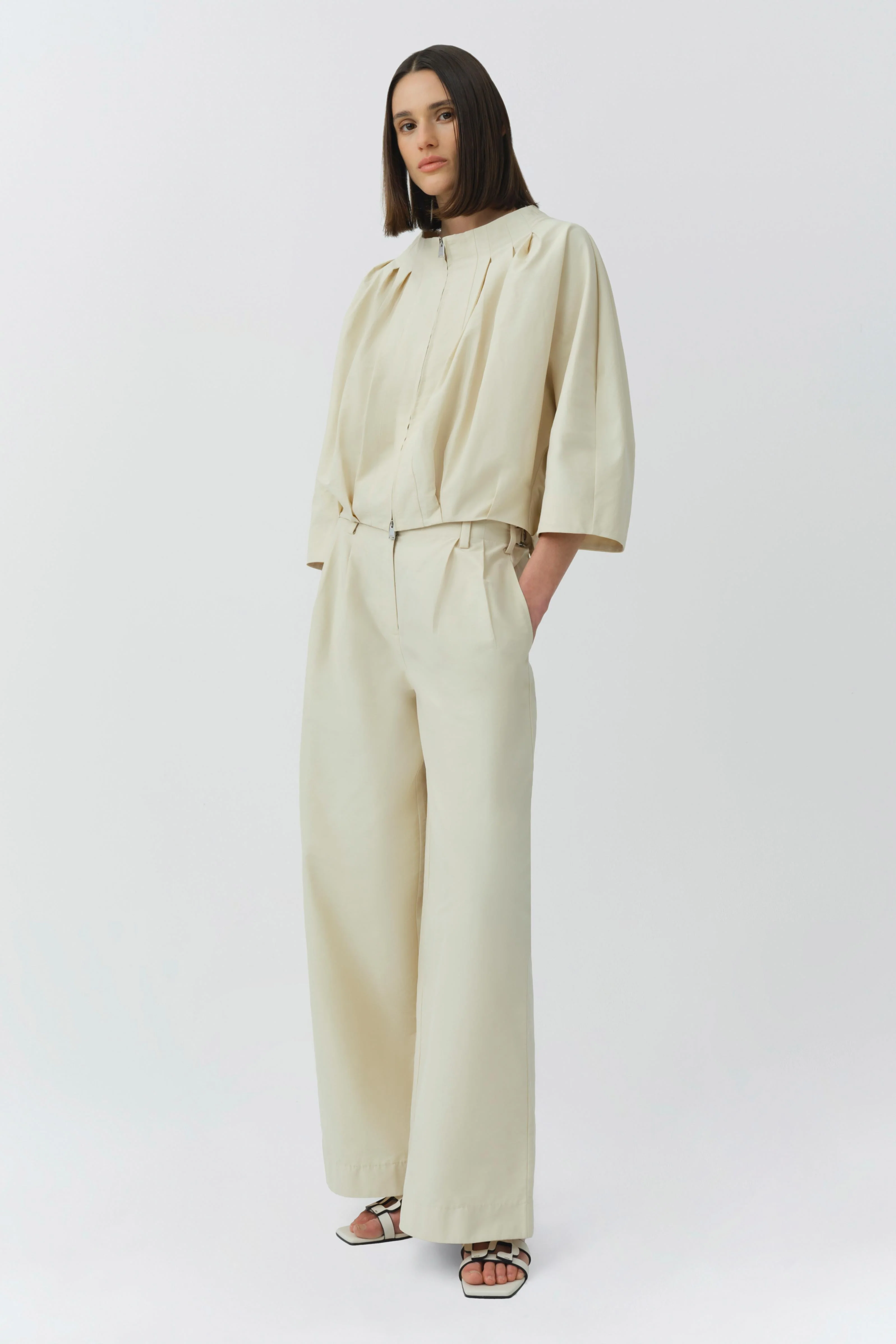 Simkhai - Leroy Pleated Wide Leg Pant - Image 3