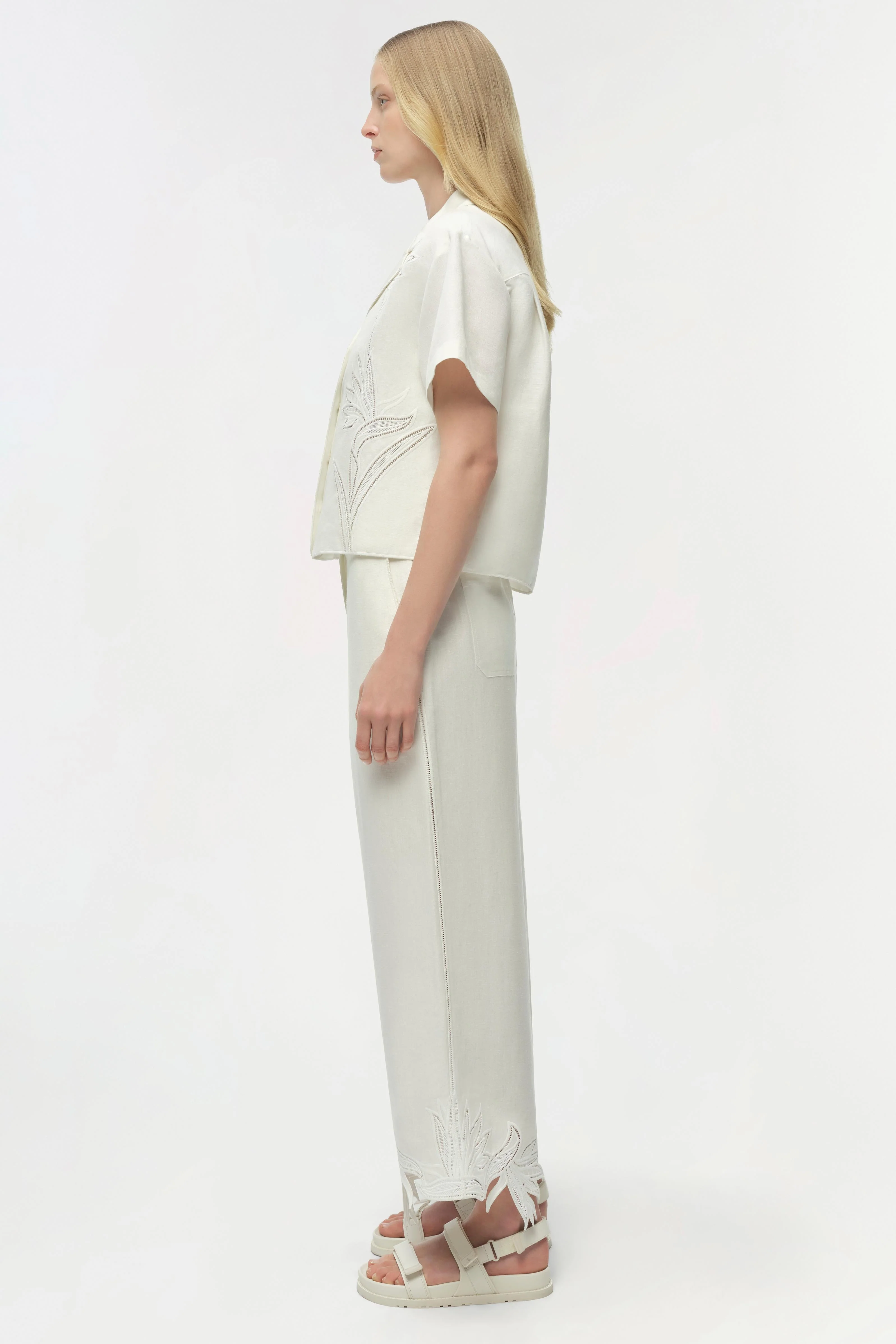 Simkhai - Louisa Embroidered Camp Shirt - Image 4