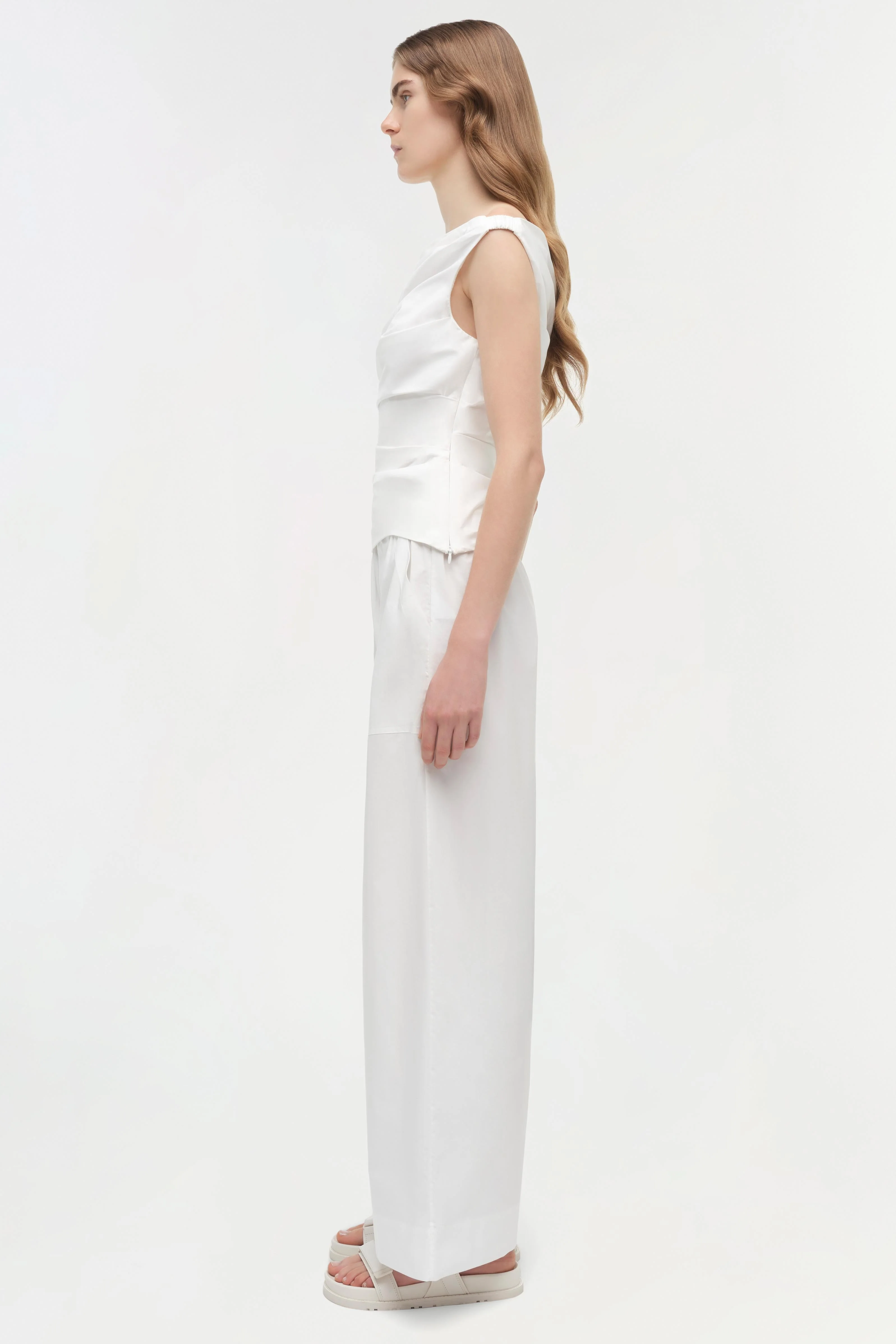 Simkhai - Maisel Draped Cotton Top - Image 4