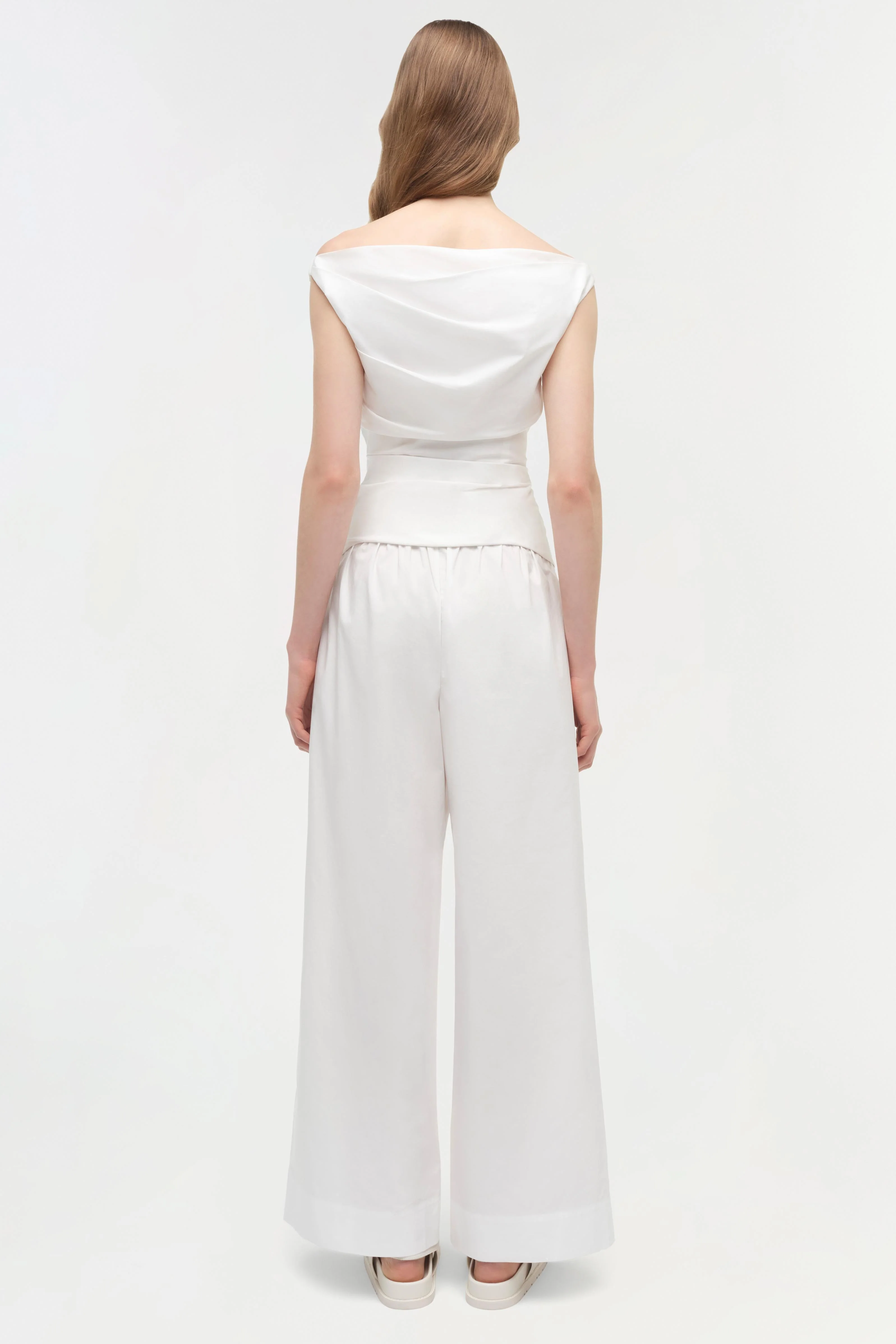 Simkhai - Maisel Draped Cotton Top - Image 5