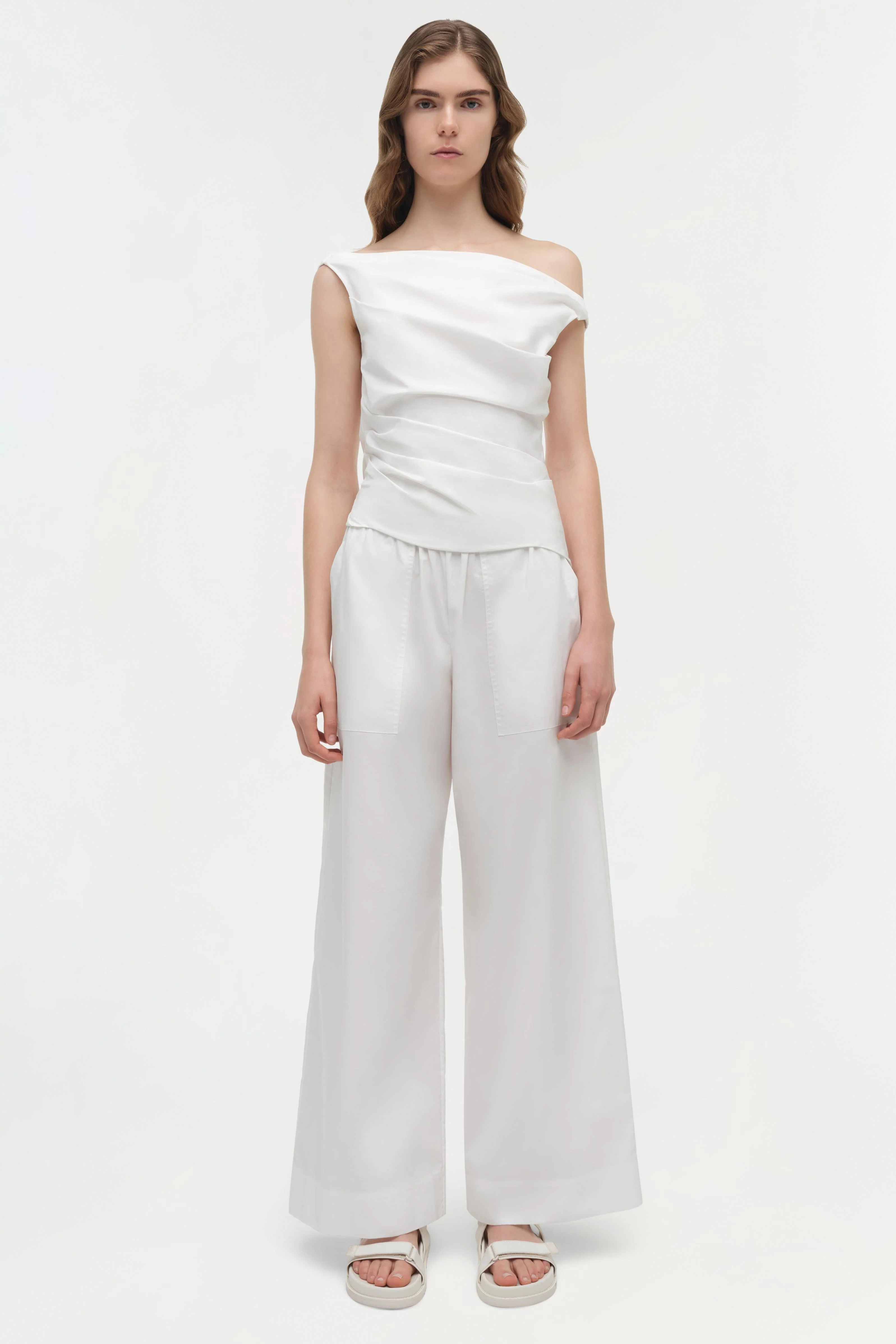 Simkhai - Maisel Draped Cotton Top - Image 6