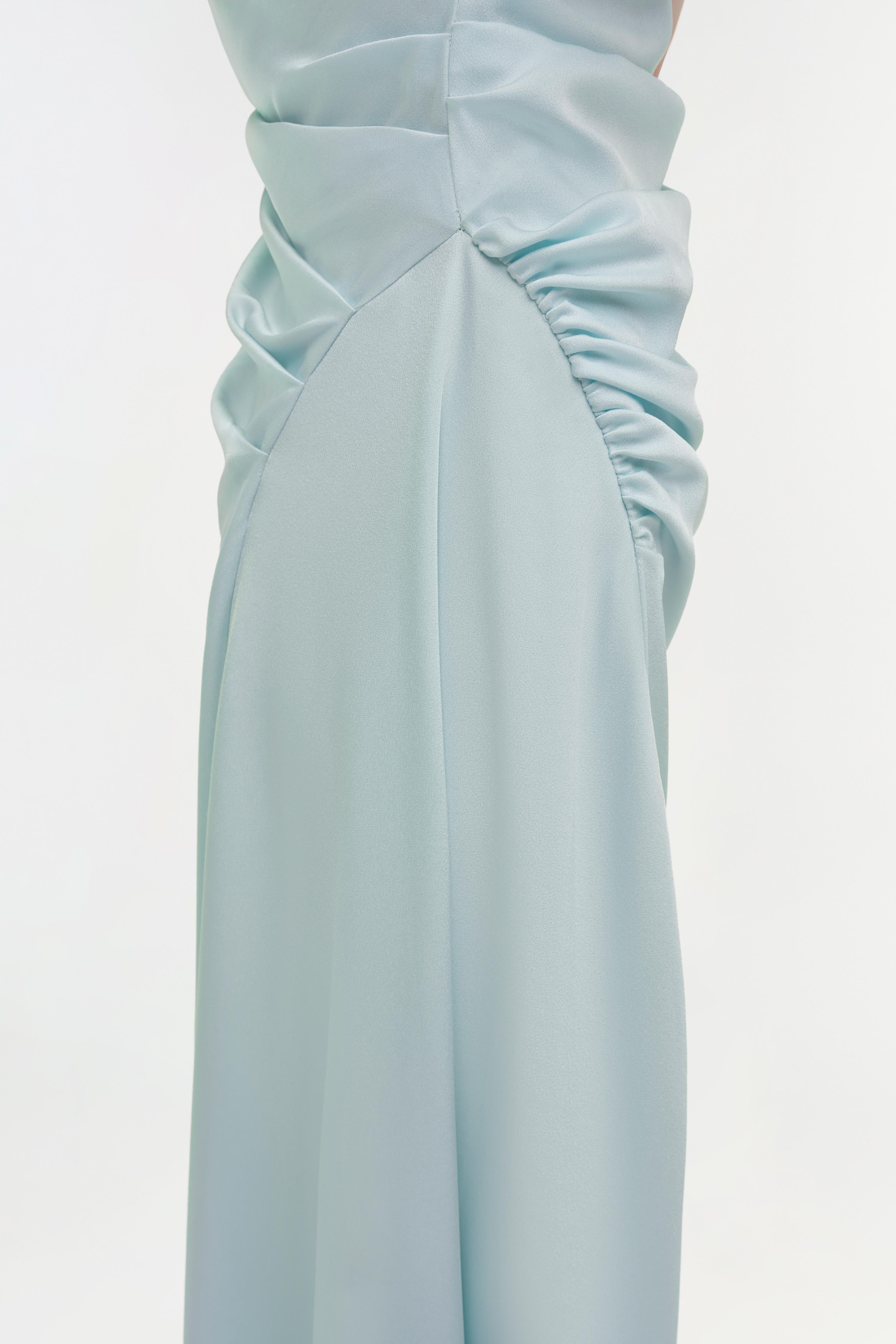 Simkhai - Marabella Draped Satin Midi Dress - Image 5