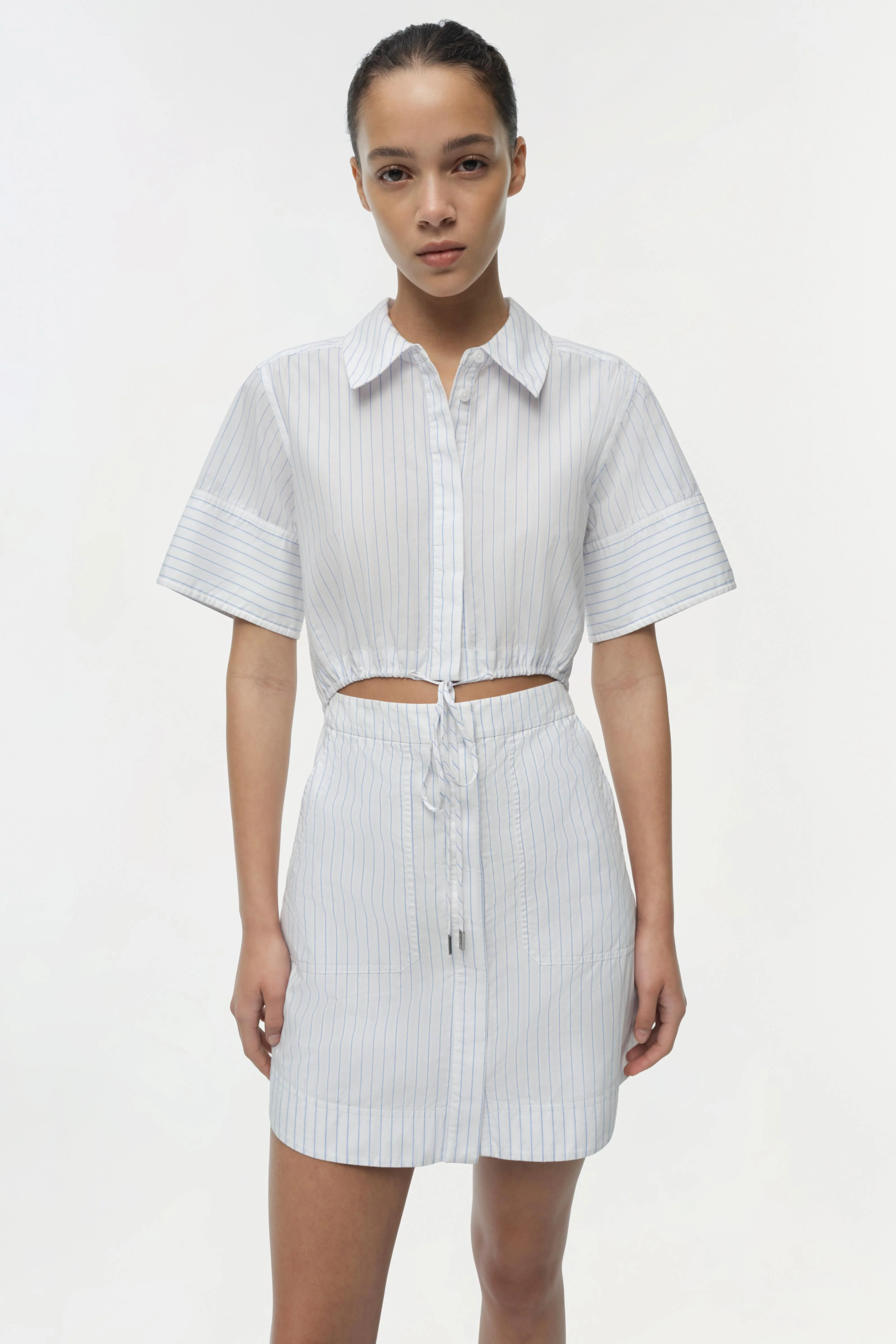 Simkhai - Marcy Cotton Mini Shirt Dress - Image 3