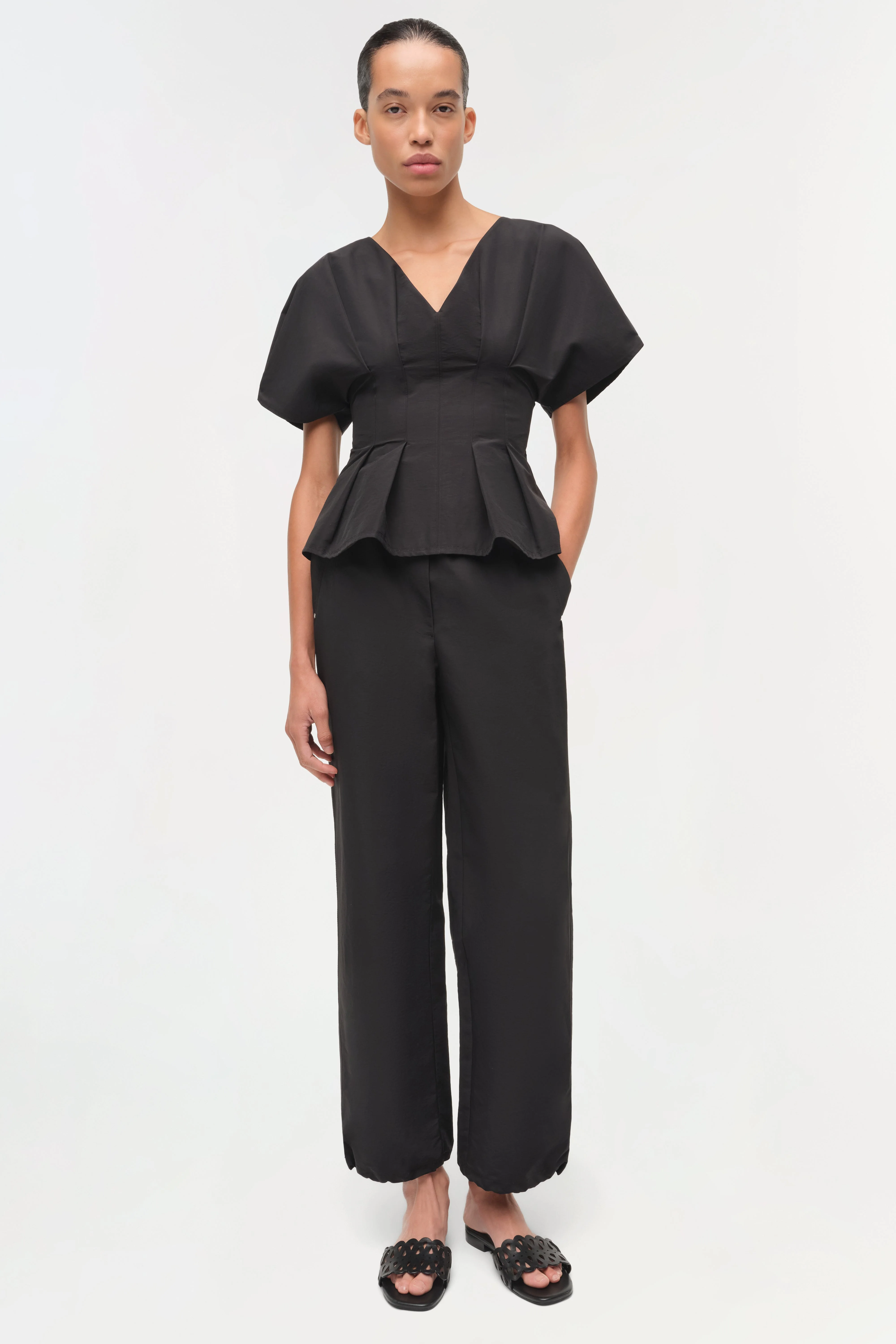 Simkhai - Mavrick Cotton Faille Pull On Pant - Image 3