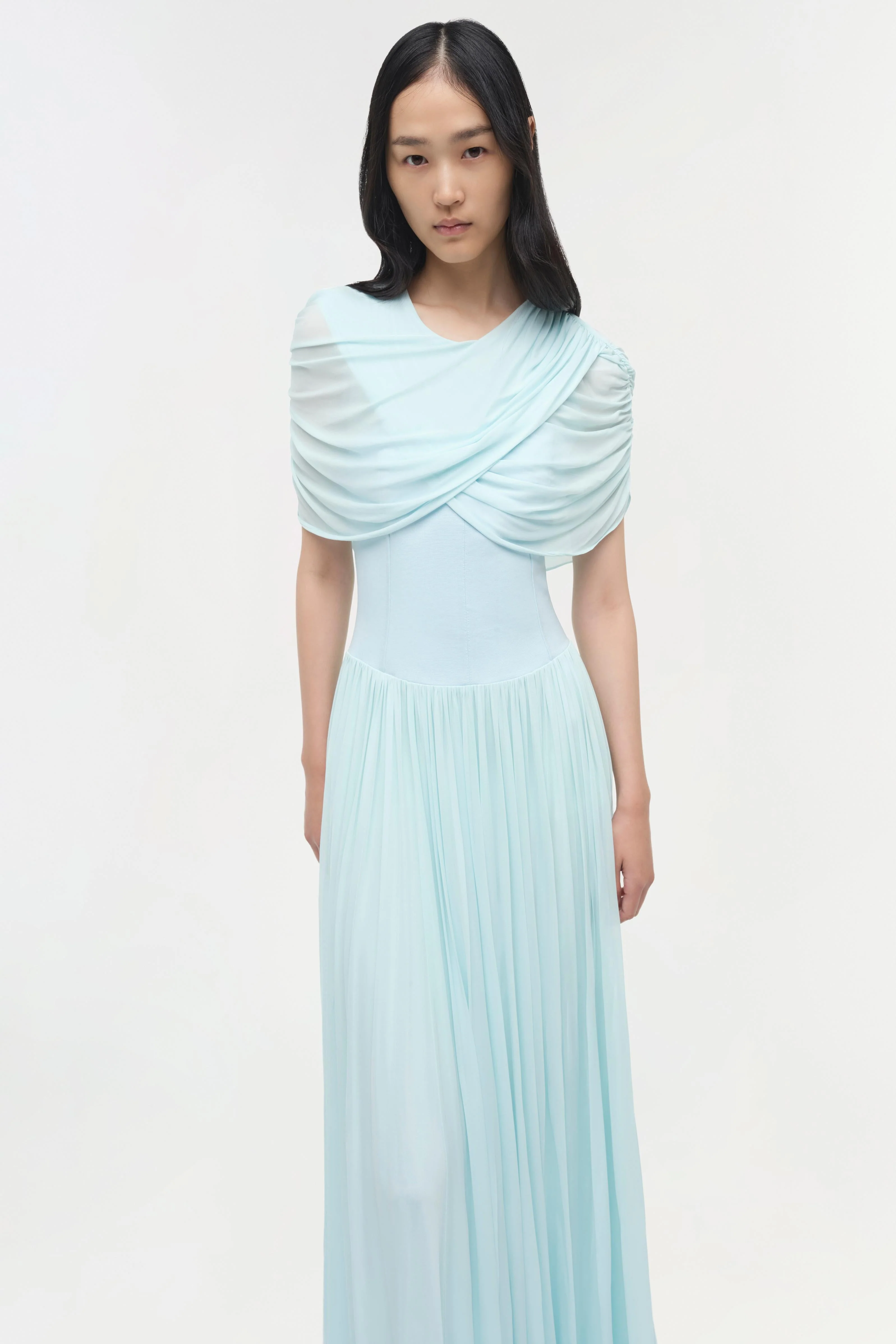 Simkhai - Nancie Draped Jersey Cape Maxi Dress - Image 3