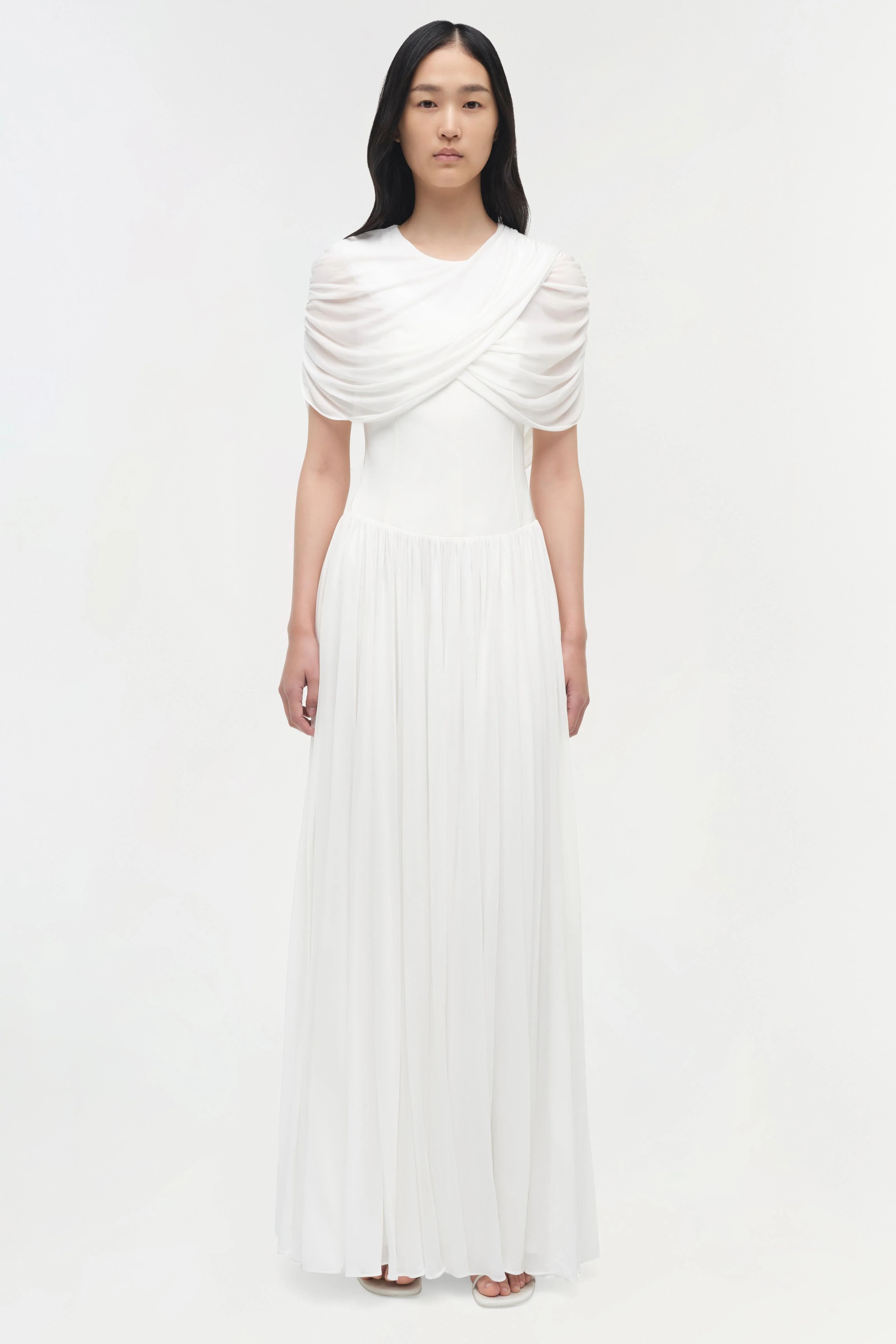 Simkhai - Nancie Draped Jersey Cape Maxi Dress - Image 6