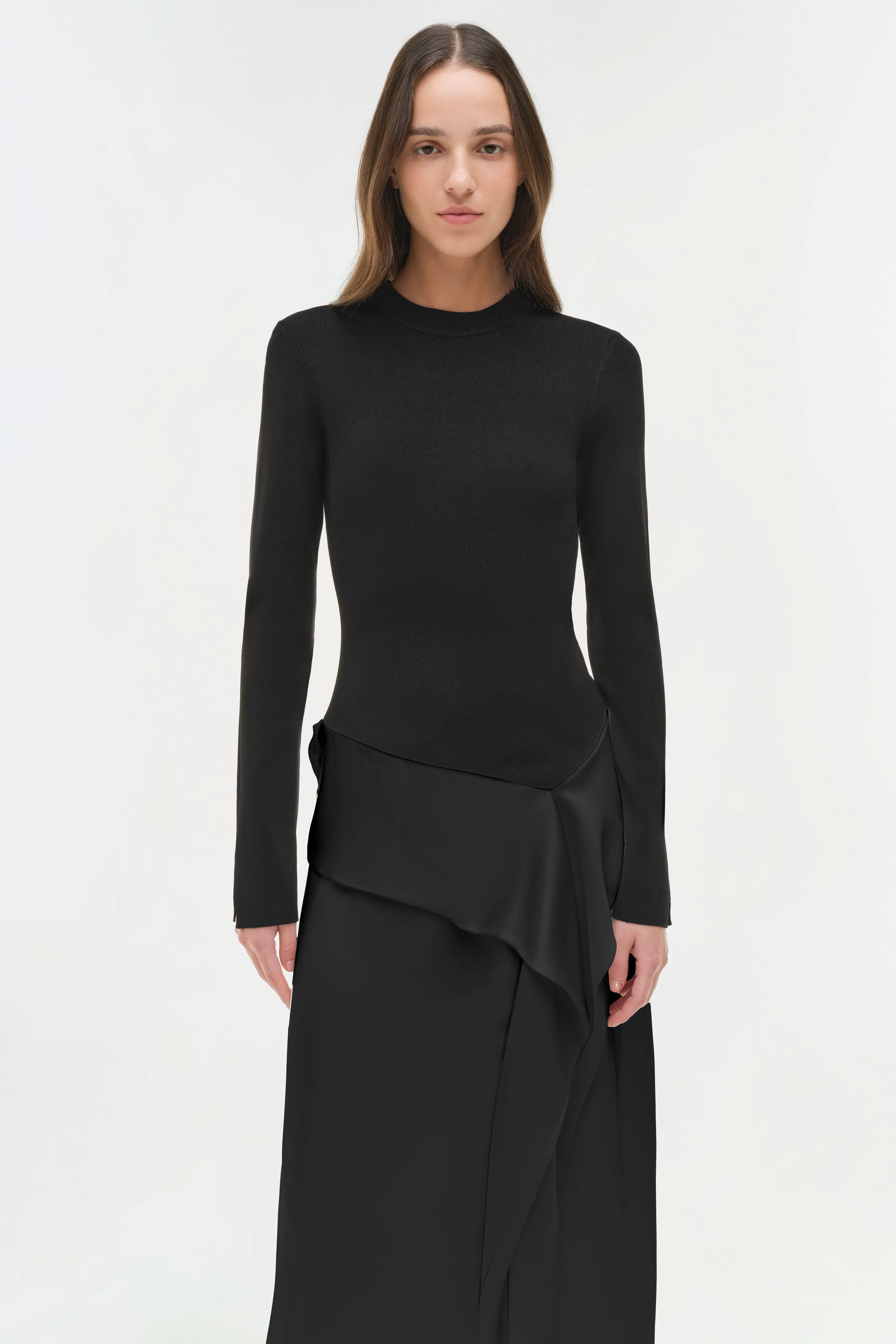 Simkhai - Ornella Knit Satin Midi Dress - Image 3