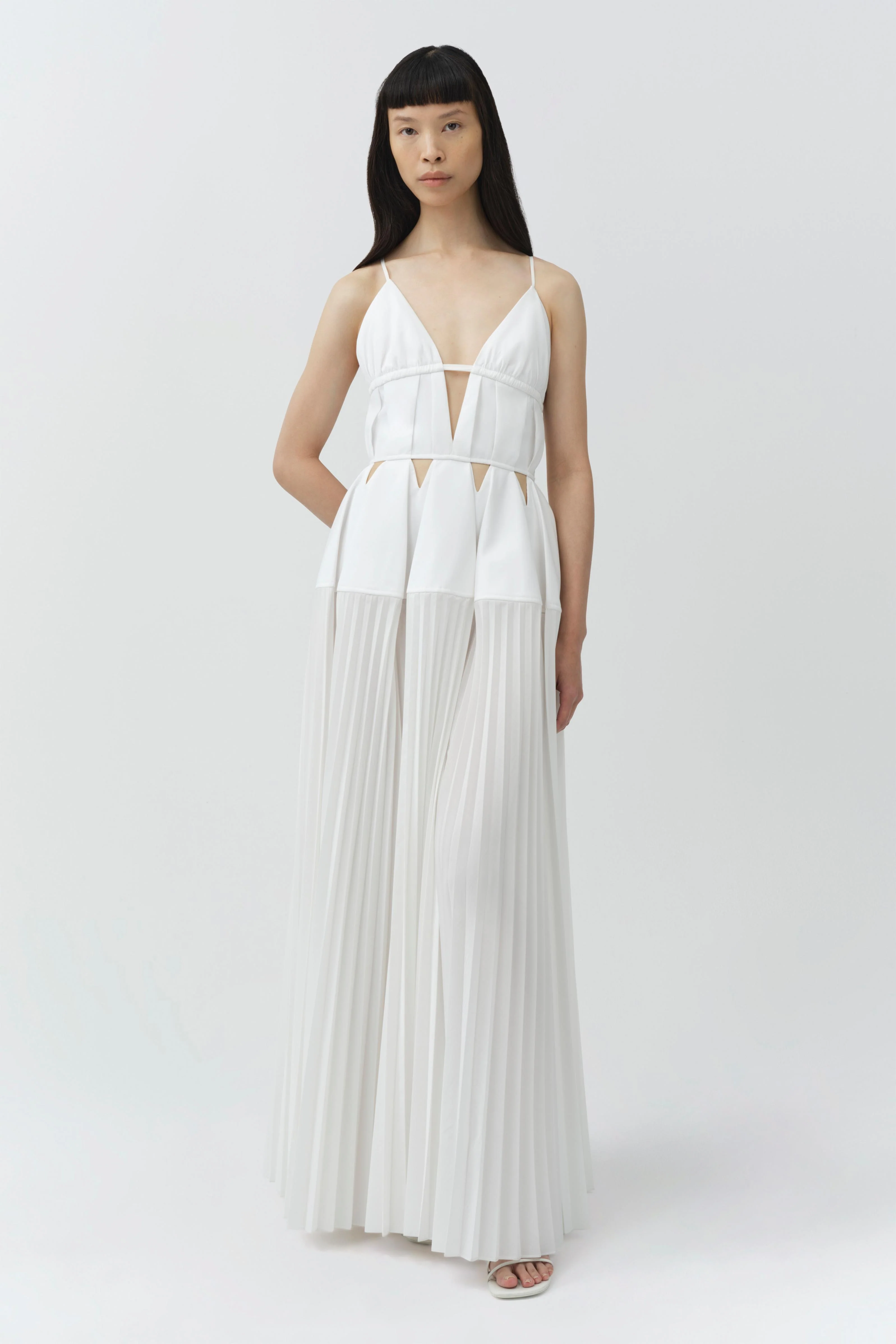 Simkhai - Selene Pleated Cotton Gown - Image 2